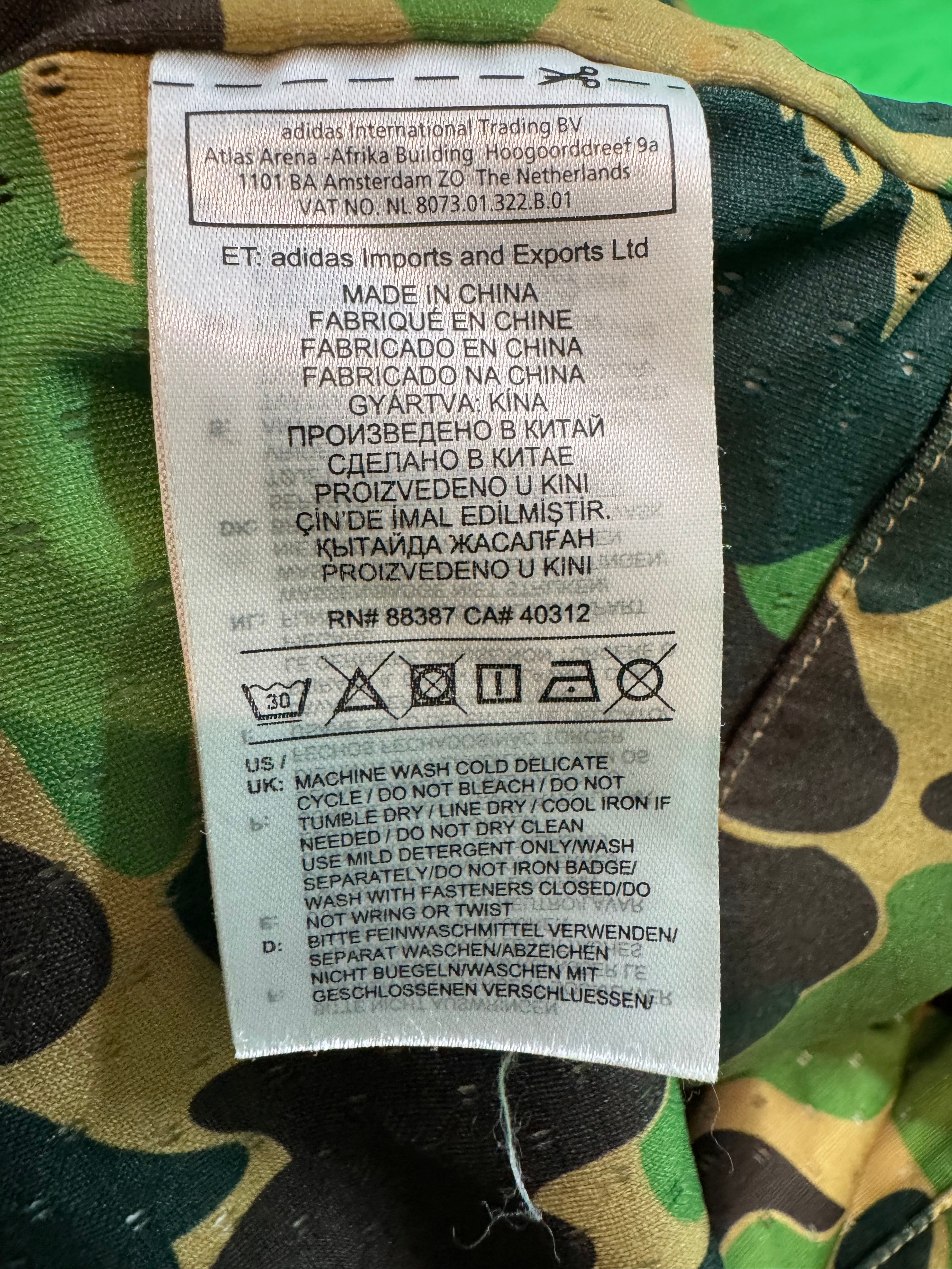 Bape x Adidas Zip Up Green Camo Hoodie