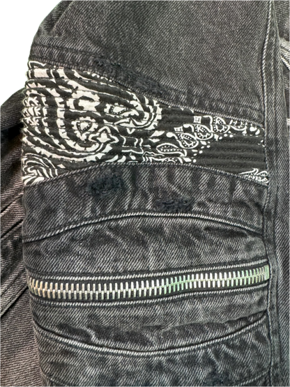 Amiri MX2 Black Paisley Denim Jacket
