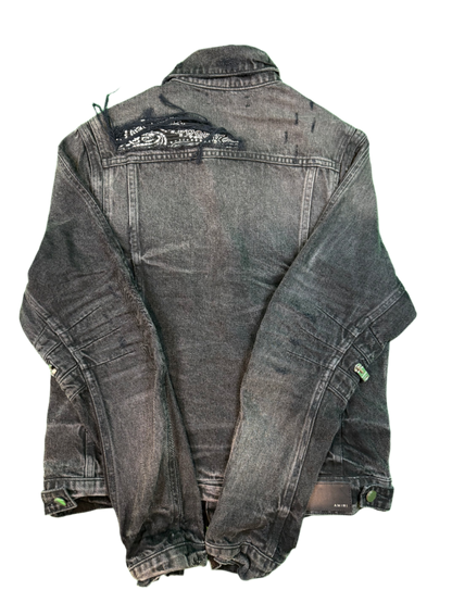 Amiri MX2 Black Paisley Denim Jacket