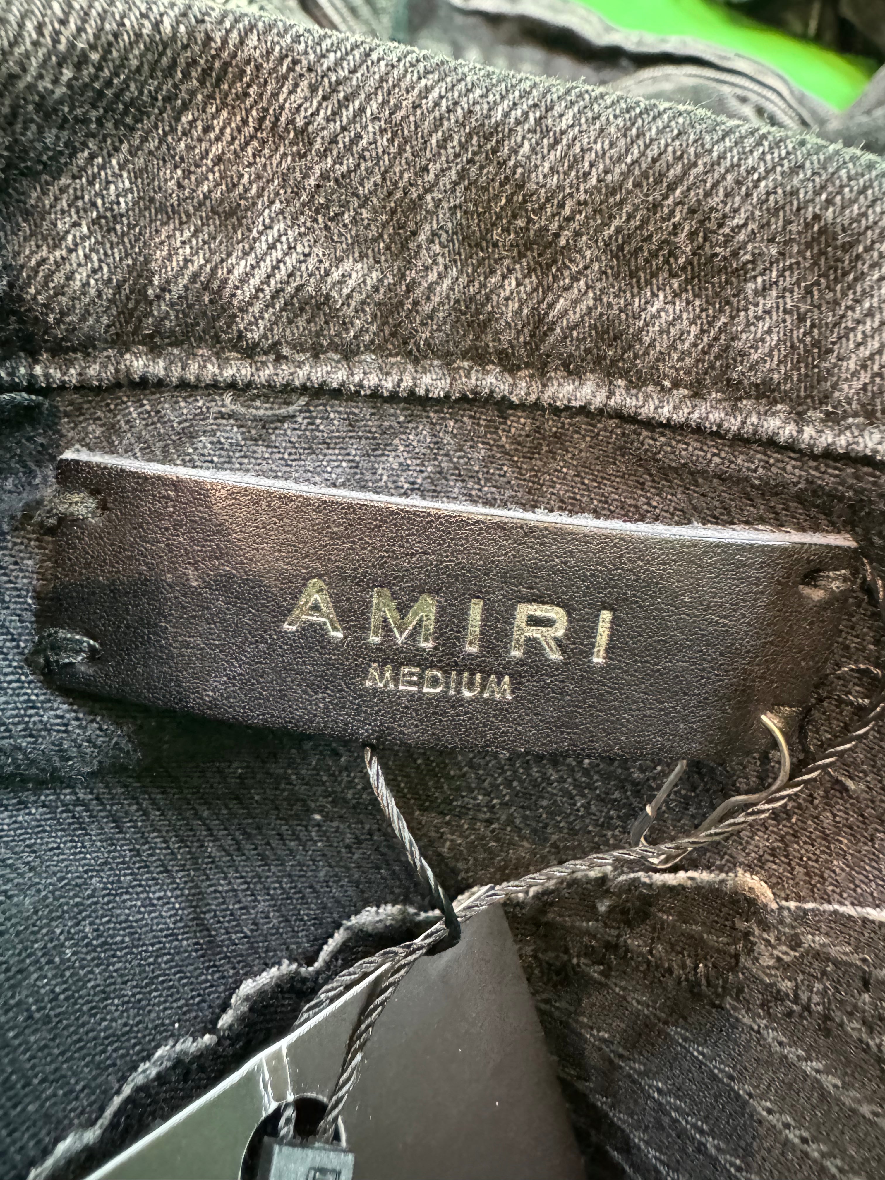 Amiri MX2 Black Paisley Denim Jacket