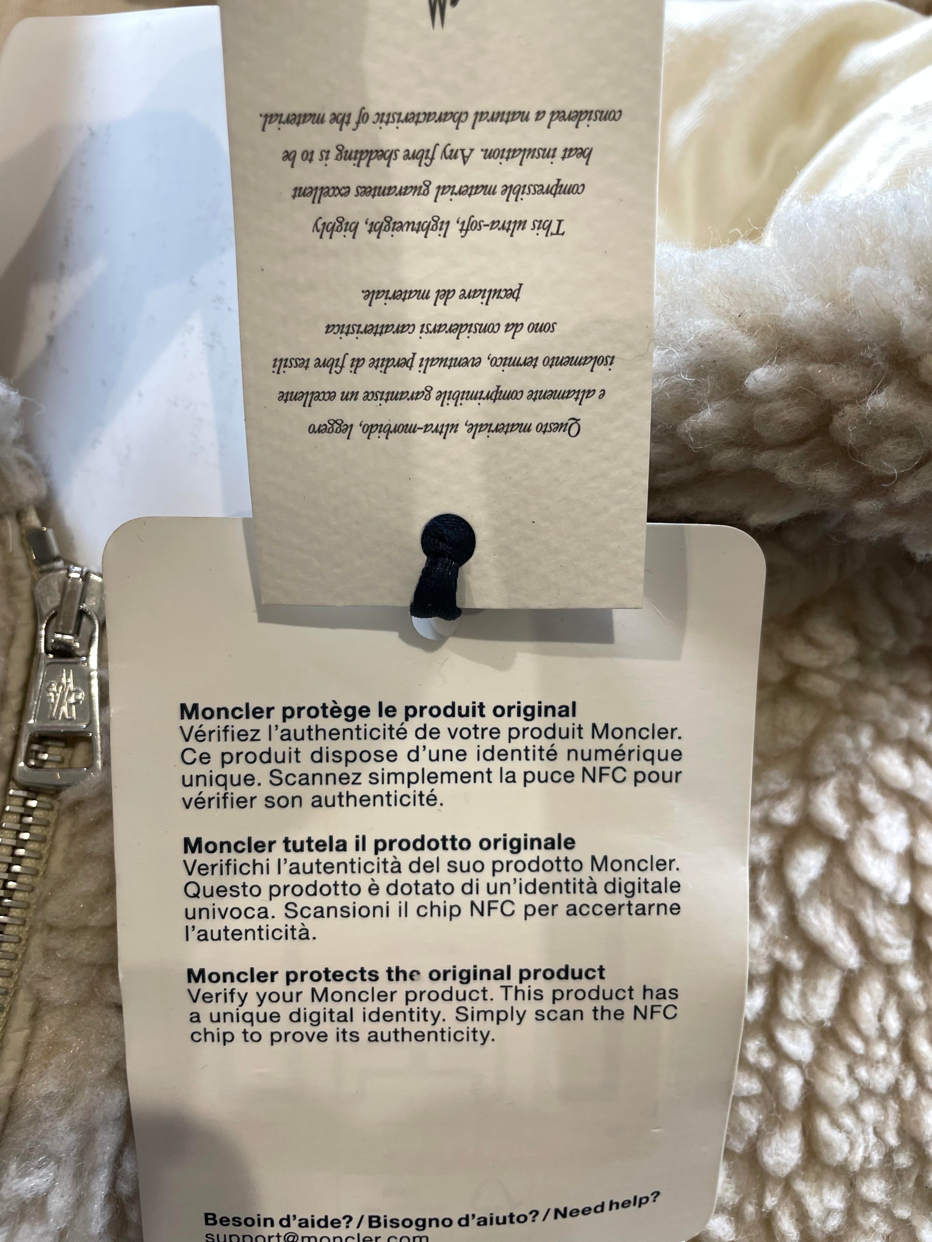 Moncler Maglia Aperta Cream Jacket