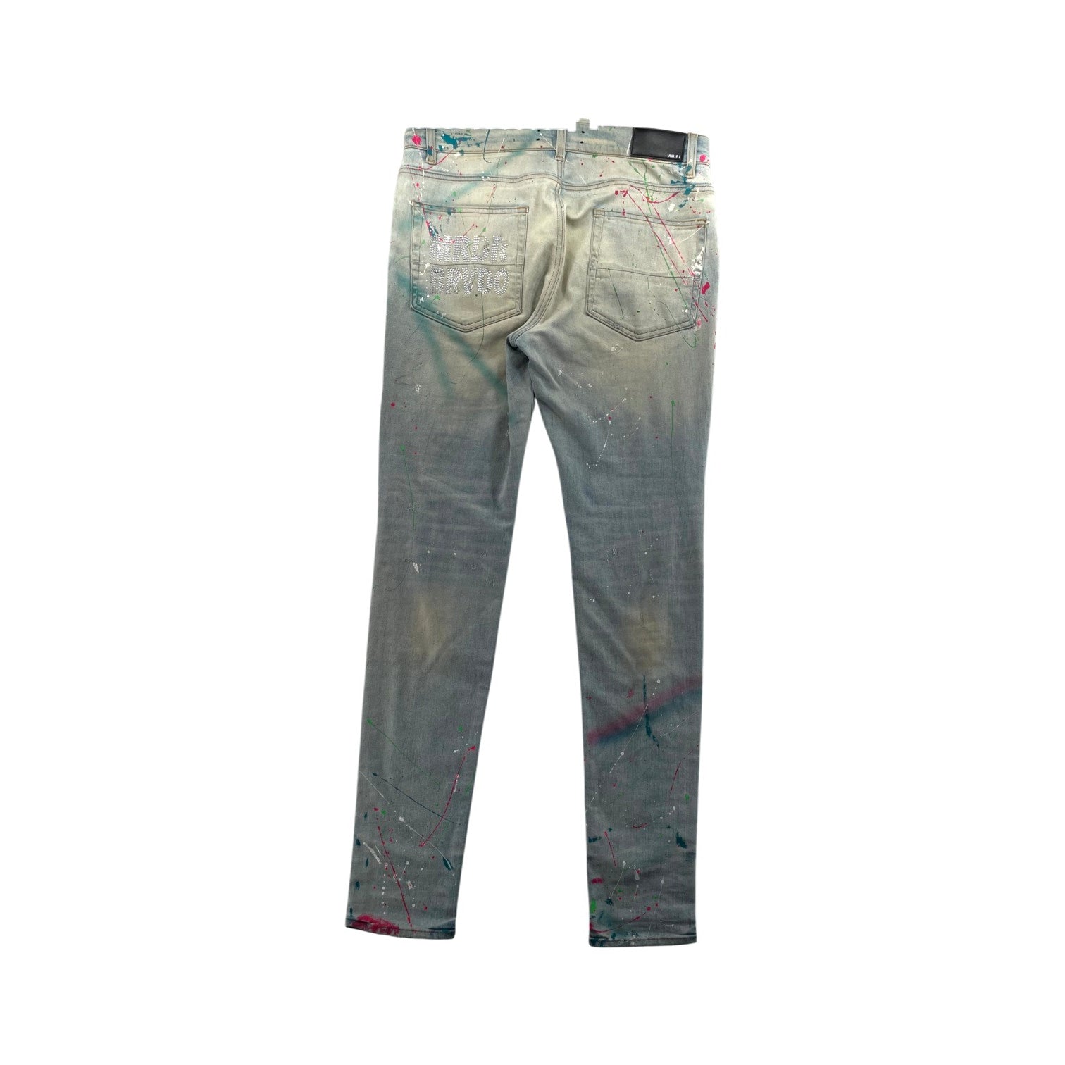 Amiri South Beach Splatter Light Wash Jeans