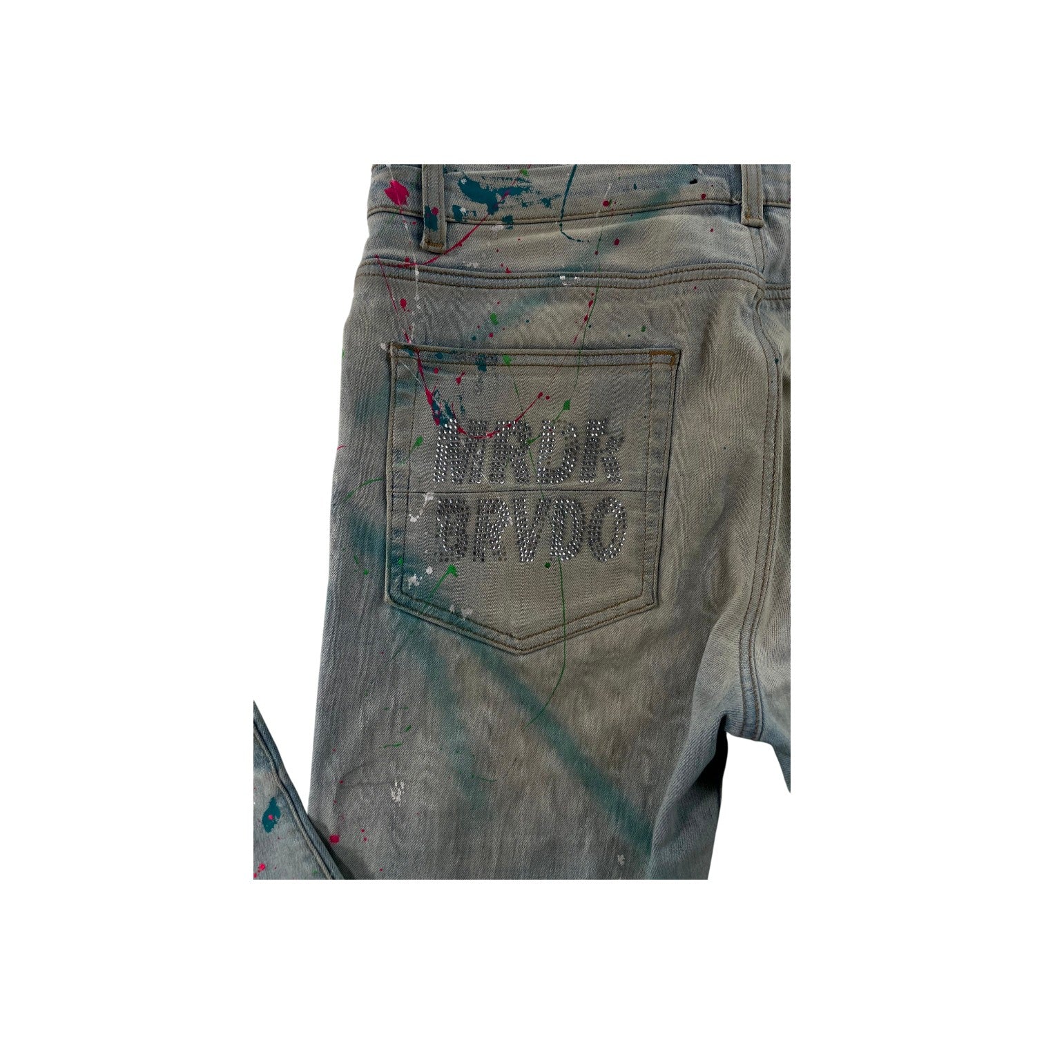 Amiri South Beach Splatter Light Wash Jeans