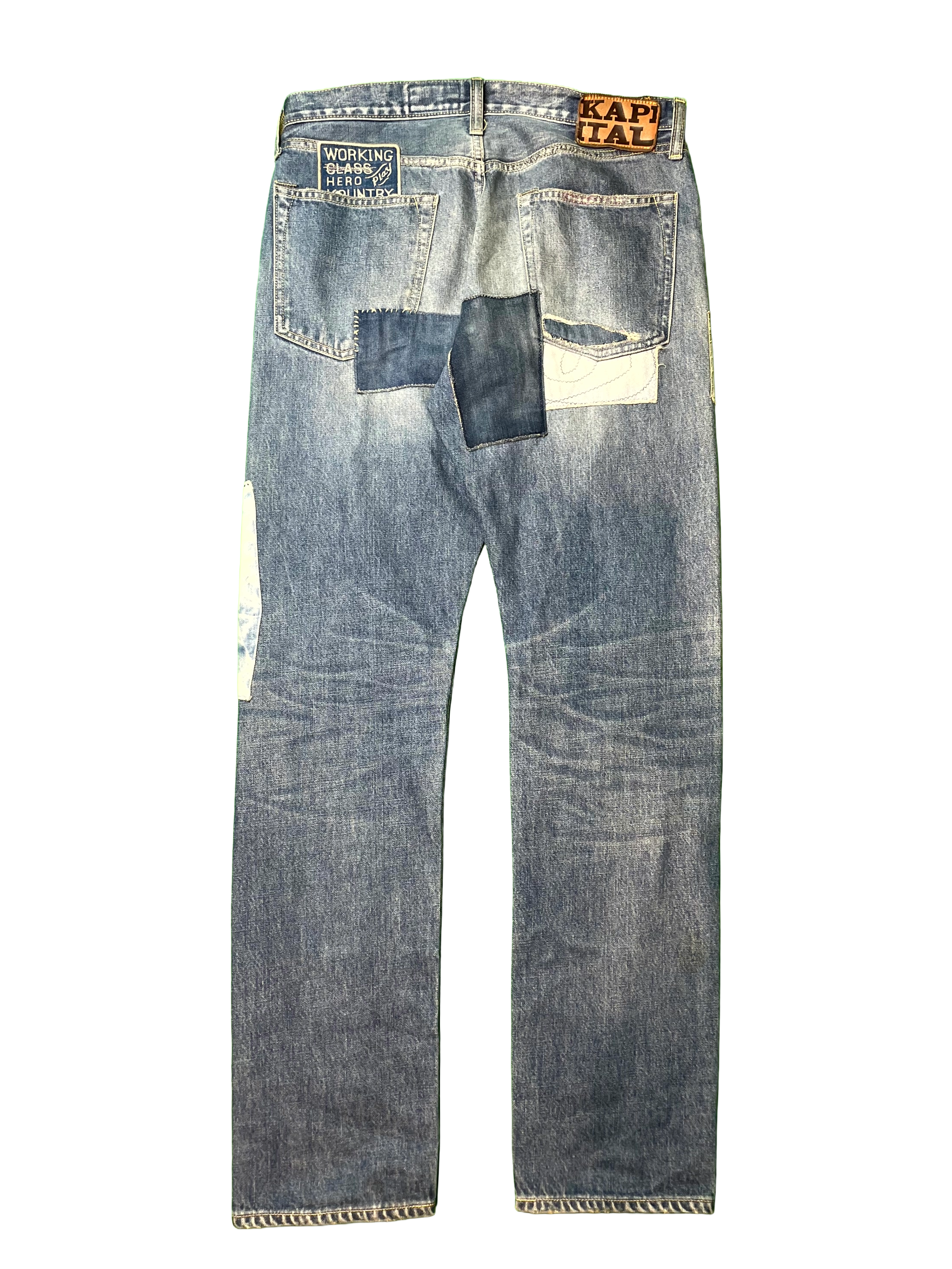 Kapital Patch Work Light Wash Jeans