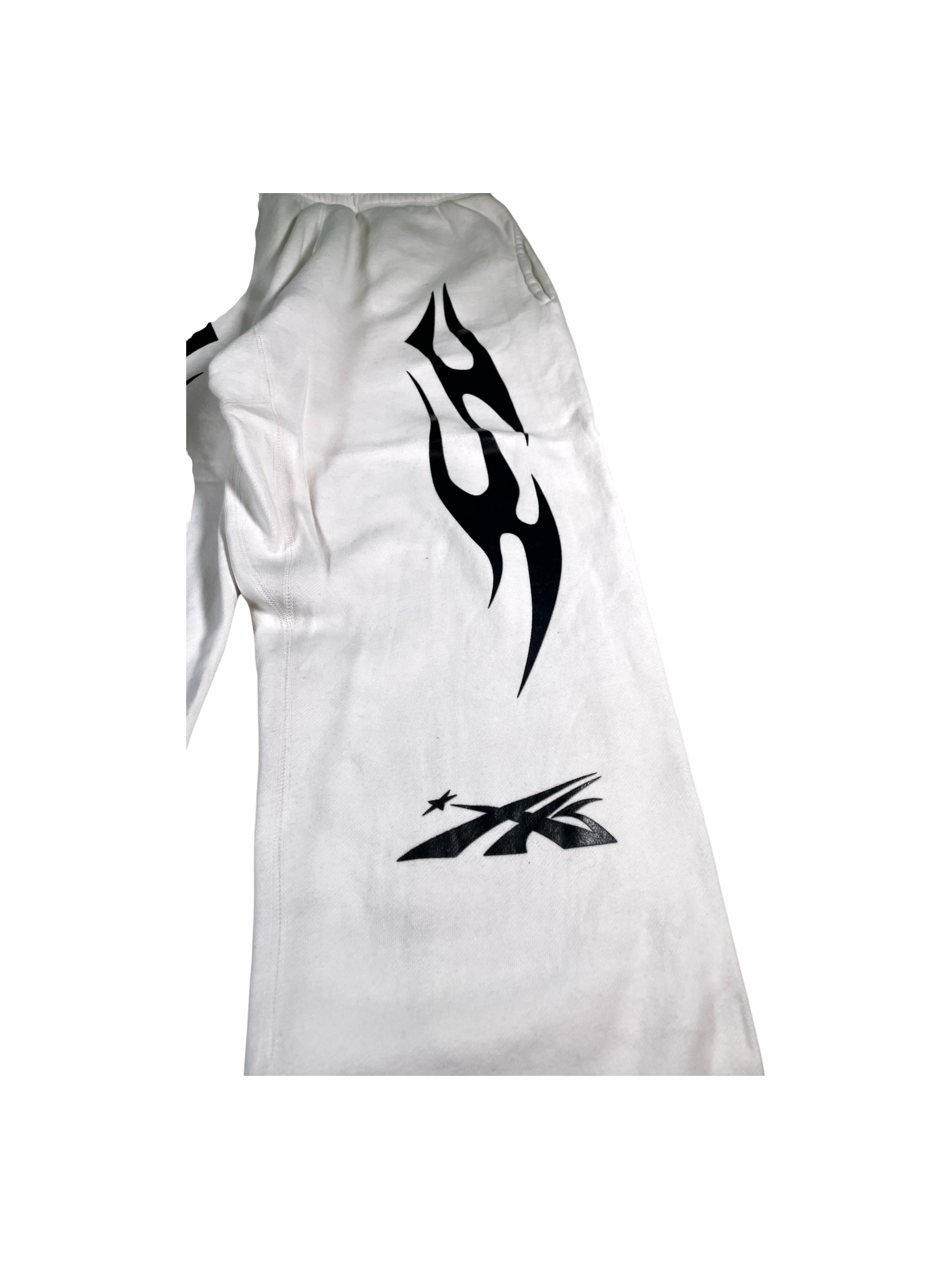 Hellstar Mini Logo Flare White Sweats