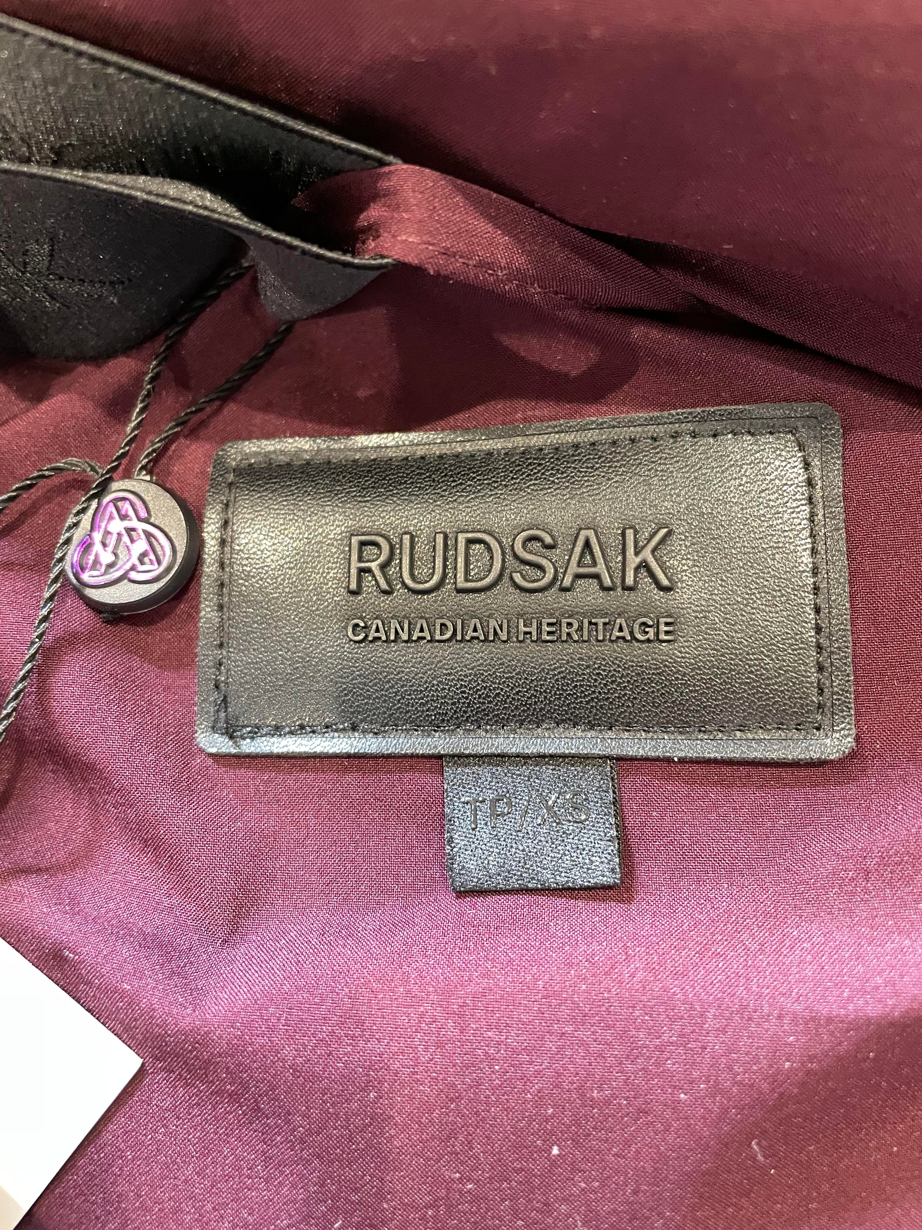 Rudsak Sleeve Matte Down Leather Puffer Jacket