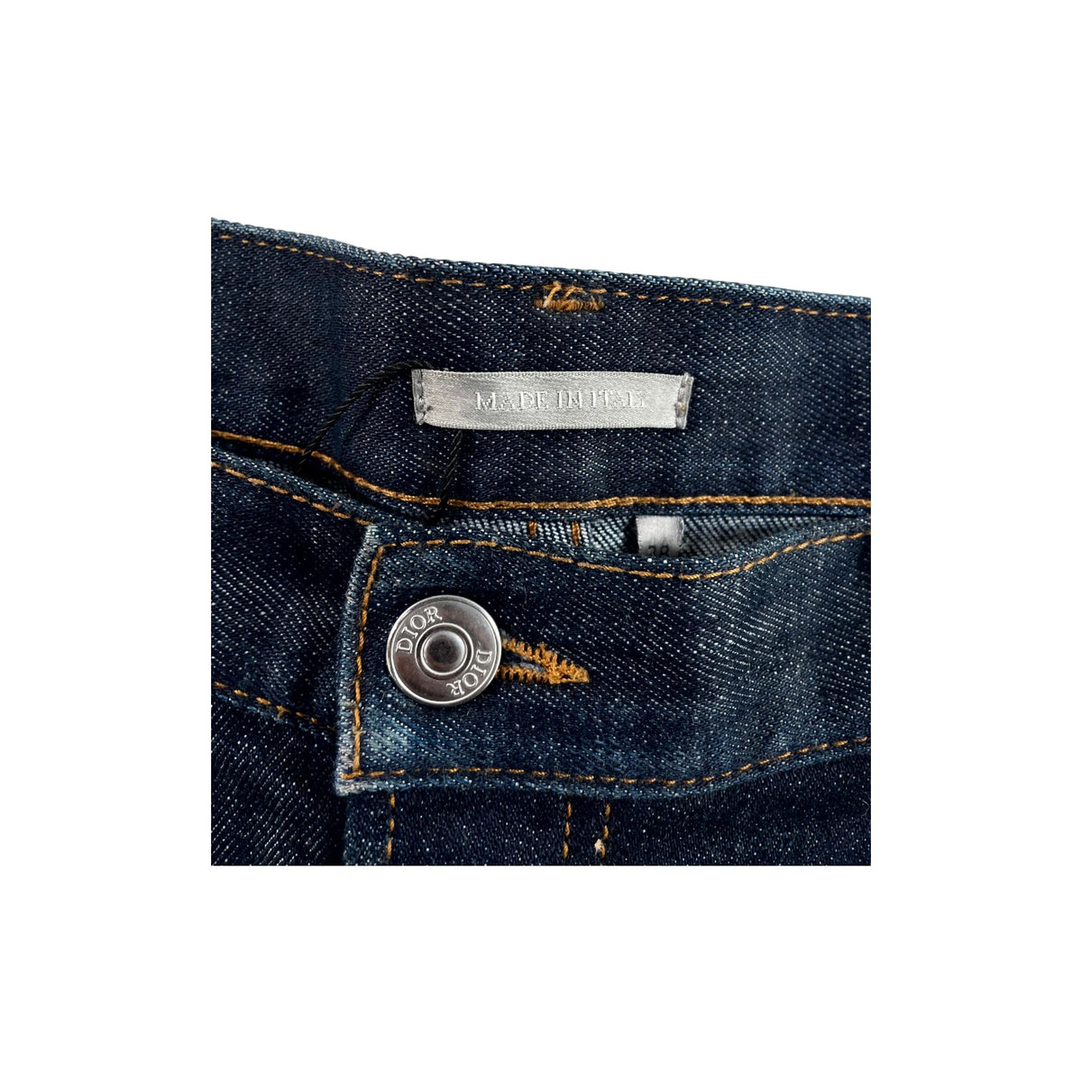 Dior Selvedge Cuff Logo Navy Jeans