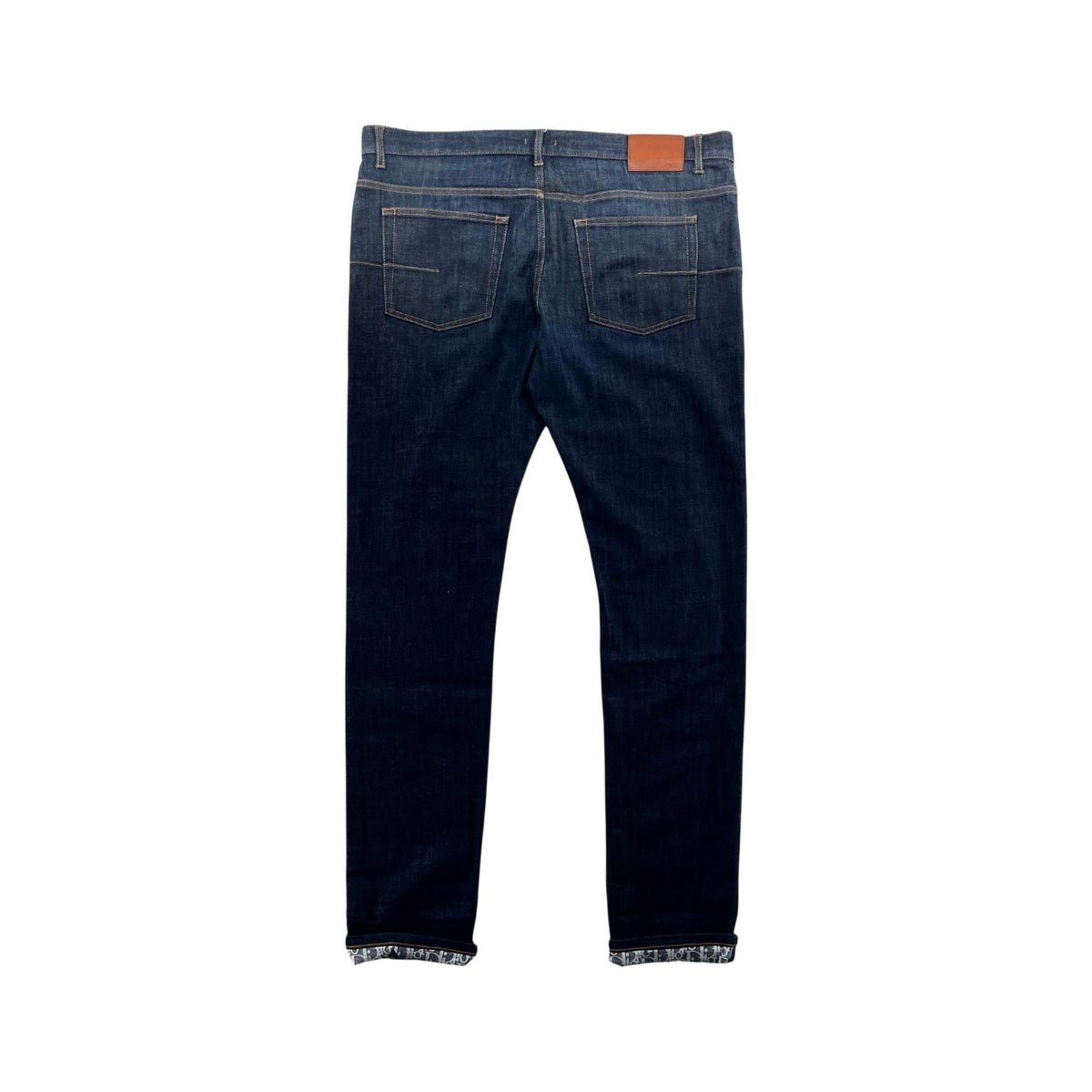 Dior Selvedge Cuff Logo Navy Jeans