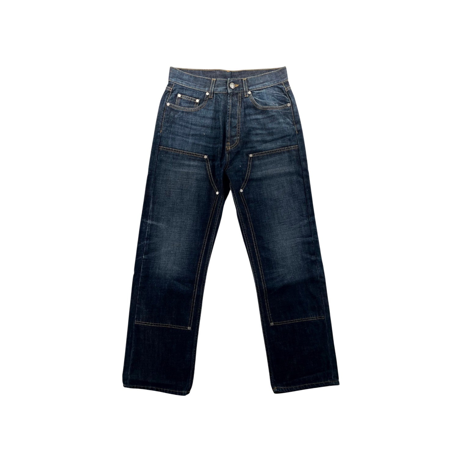 Palm Angels Double Knee Navy Jeans