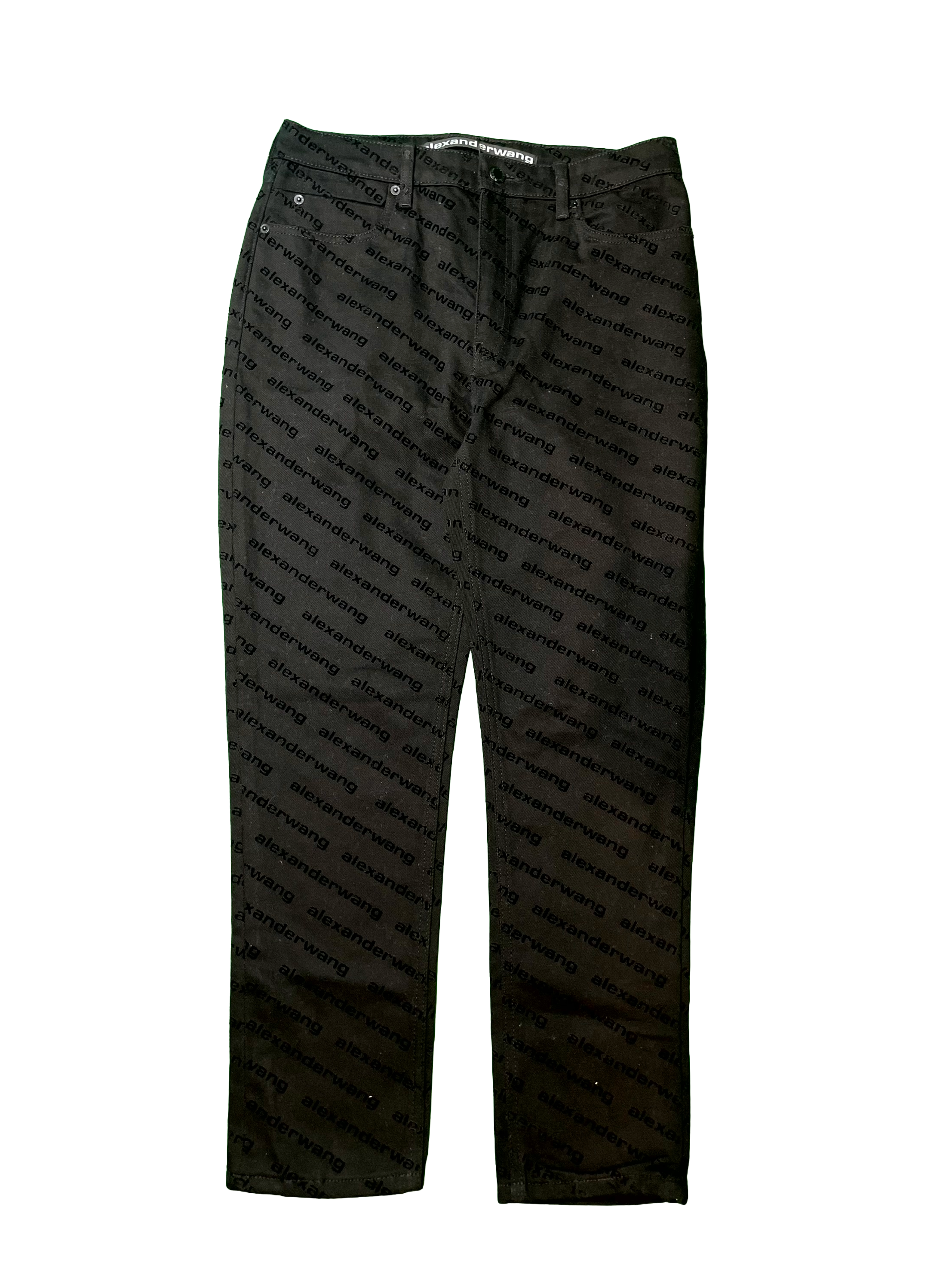 Alexander McQueen Black Allover Jeans
