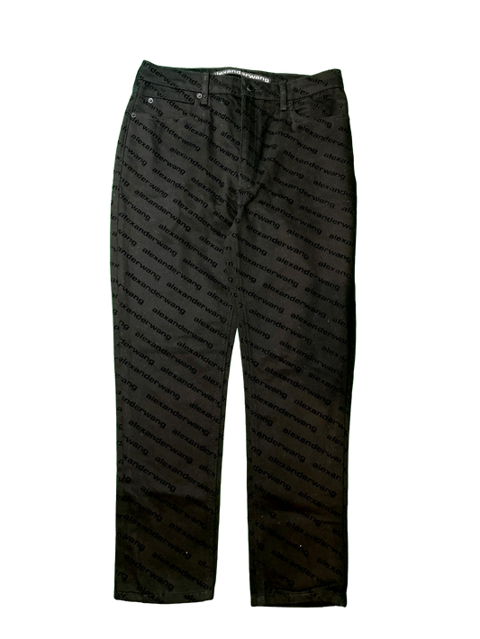 Alexander McQueen Black Allover Jeans