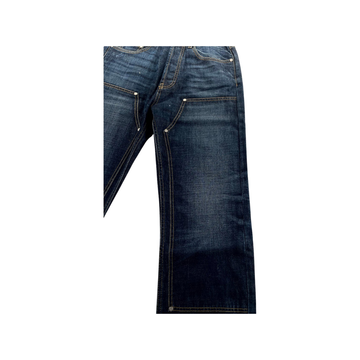 Palm Angels Double Knee Navy Jeans