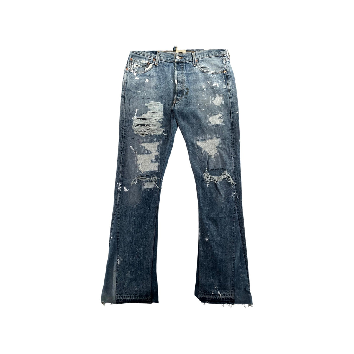 Gallery Dept Distressed Splatter Light Wash Jeans