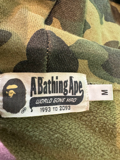 BAPE Green Camo Shark Zip Up Hoodie