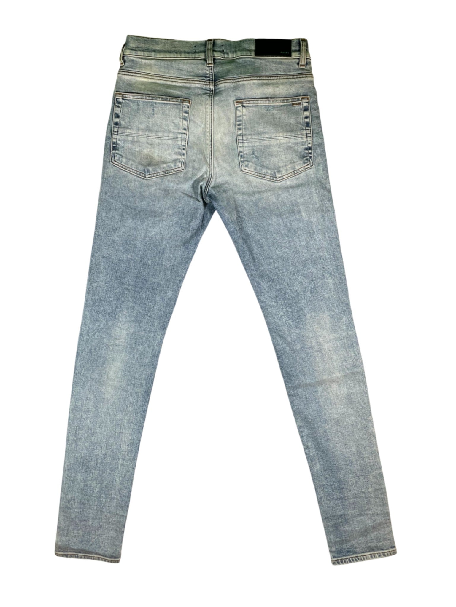 Amiri MX1 Aqua Patch Bleach Wash Jeans