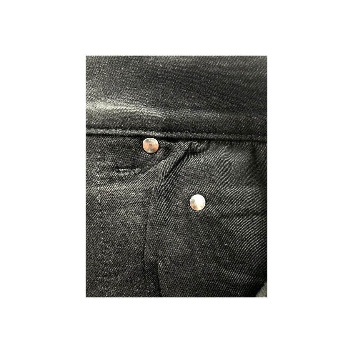Amiri Staggered Side Logo Black Wax Jeans
