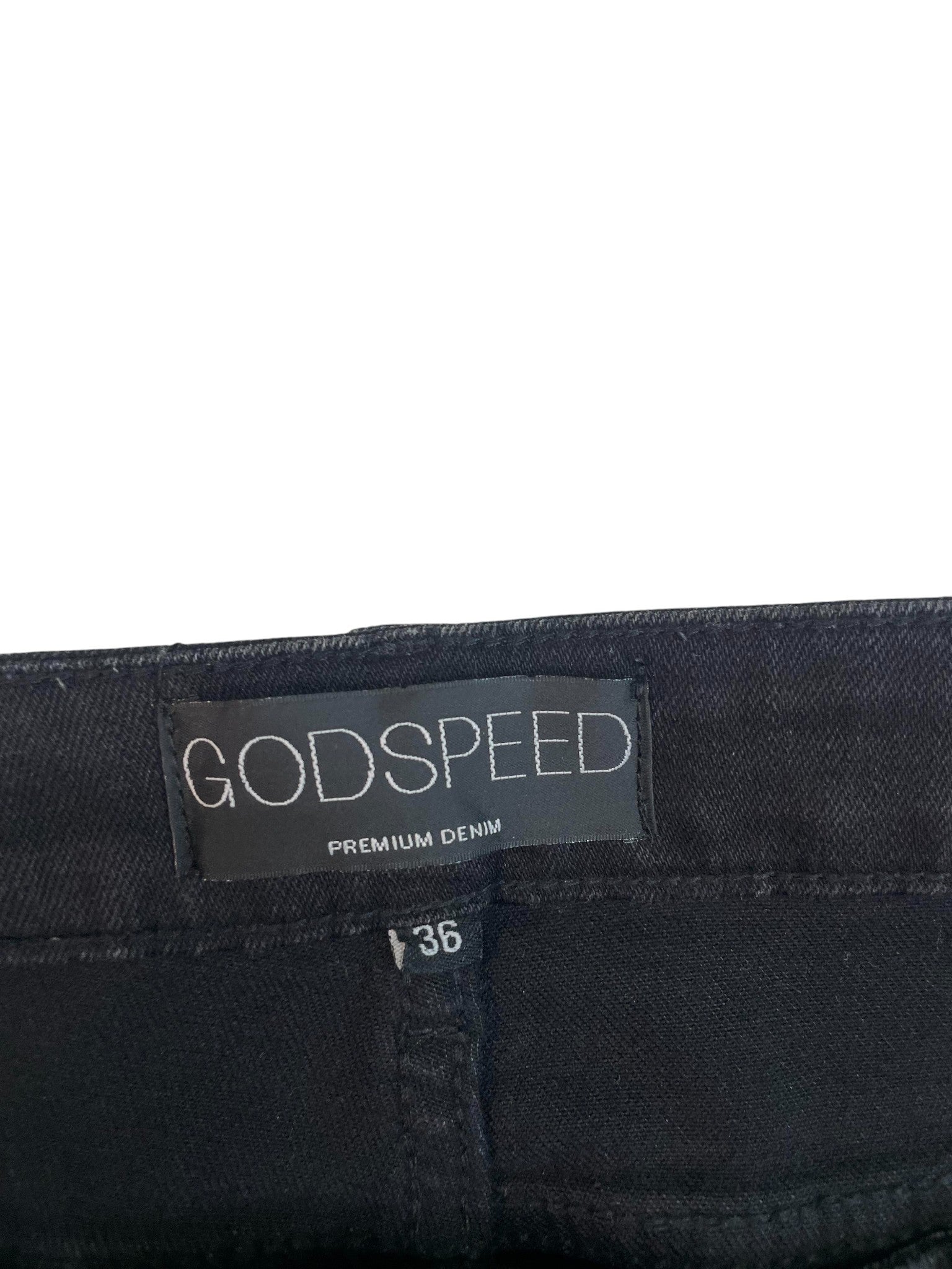 Godspeed  'Skulls Embroidery' Black & Green Jeans