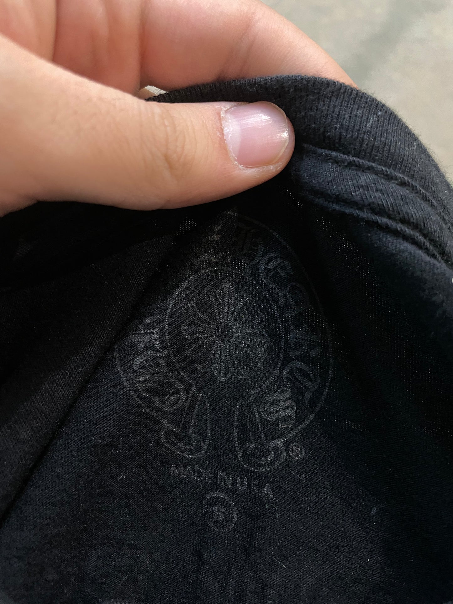 Chrome Hearts Foti Tee Black Blue Used Small