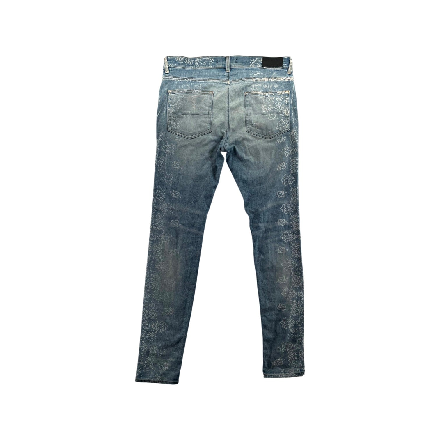 Amiri Paisley Monogram Light Wash Jeans