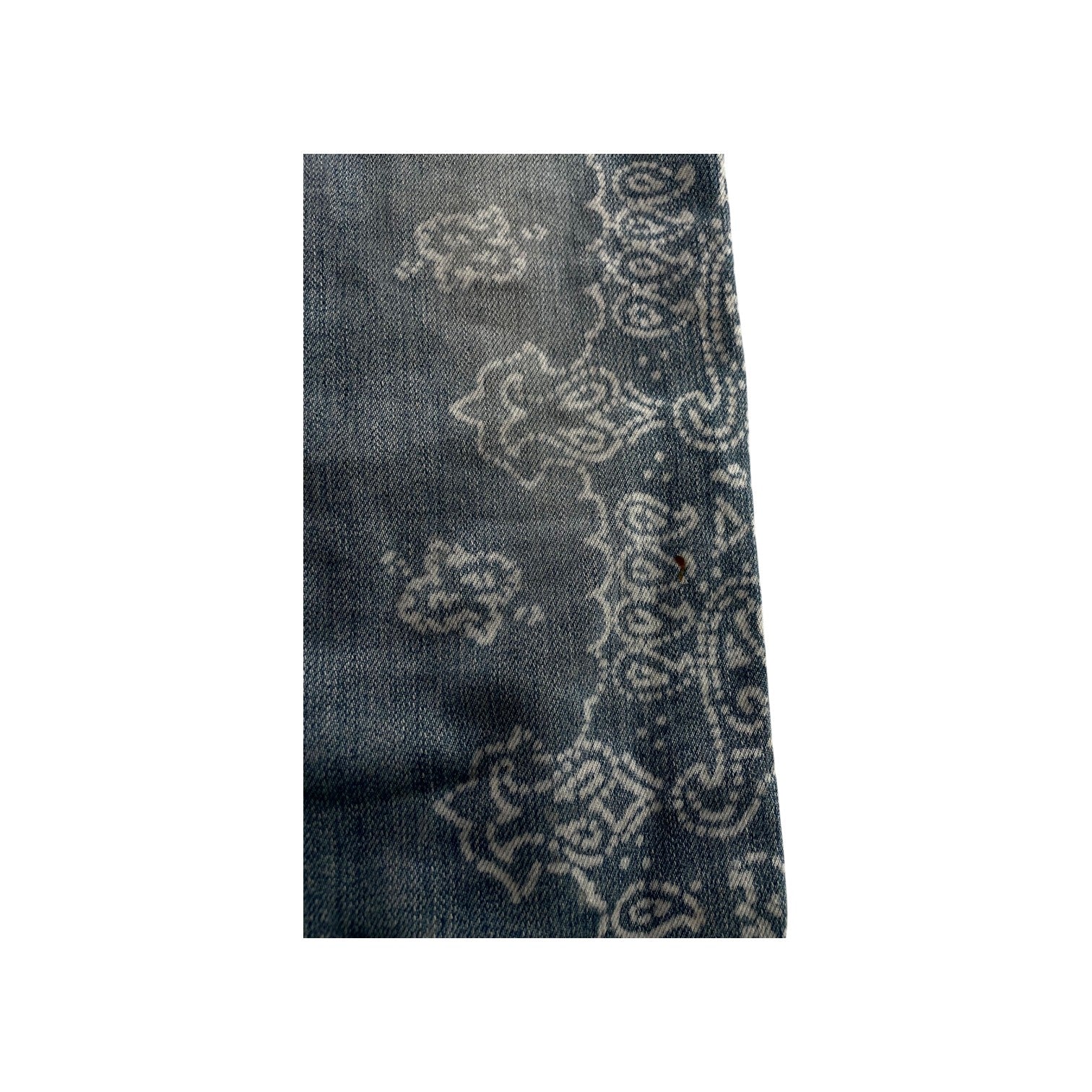Amiri Paisley Monogram Light Wash Jeans