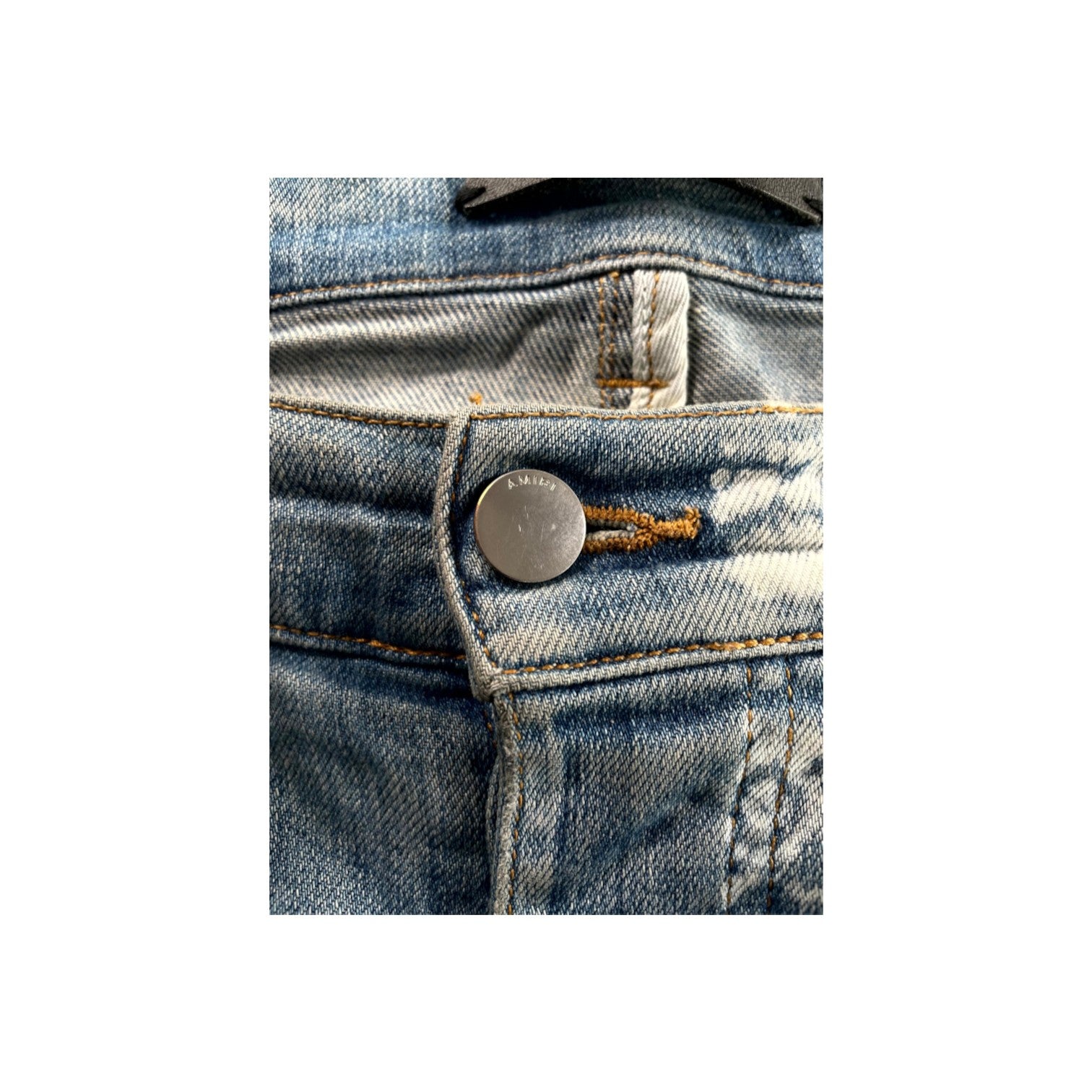 Amiri Paisley Monogram Light Wash Jeans