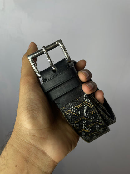 Goyard Black & Brown Leather Belt