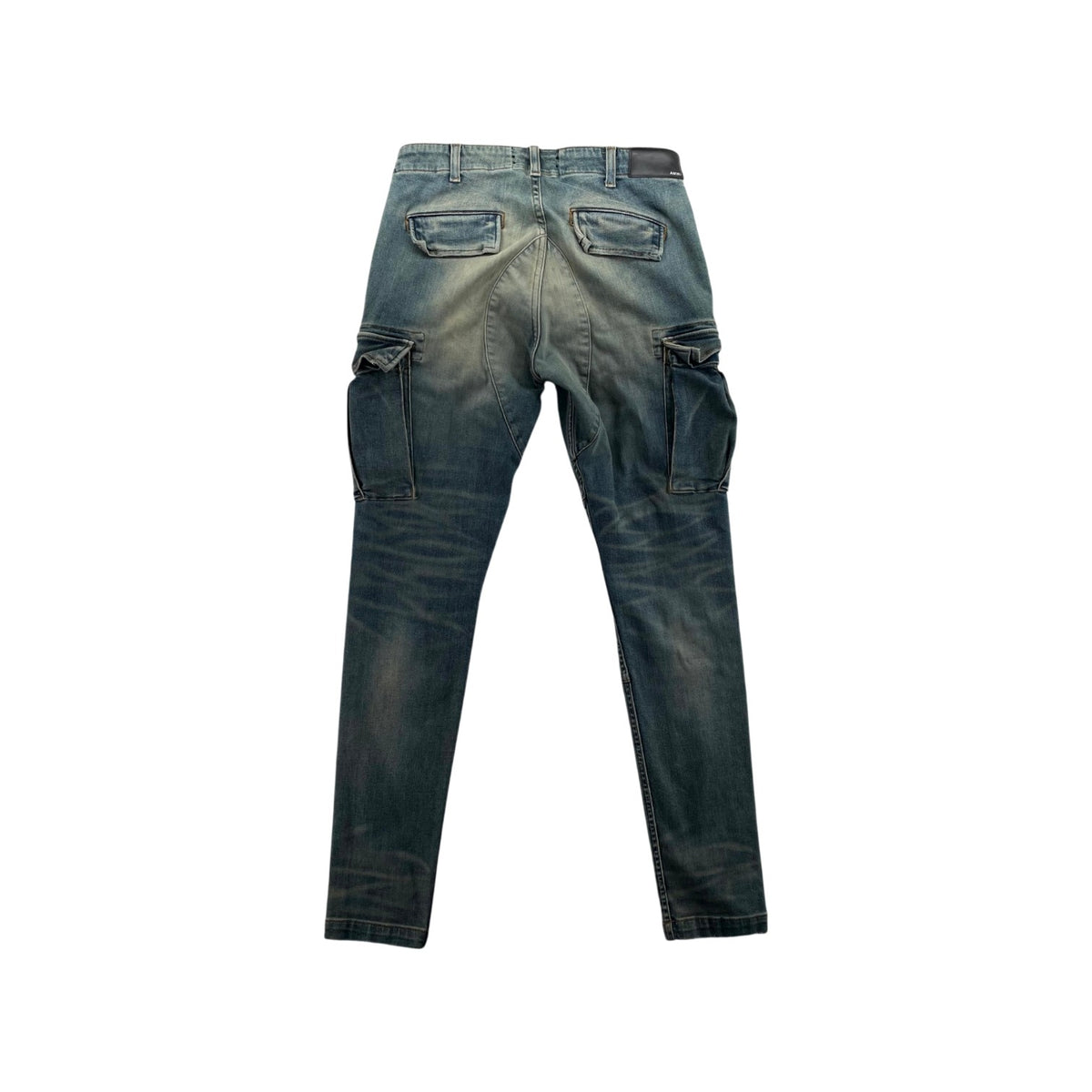 Amiri Patch Denim Cargo Vintage Wash & Black Pants