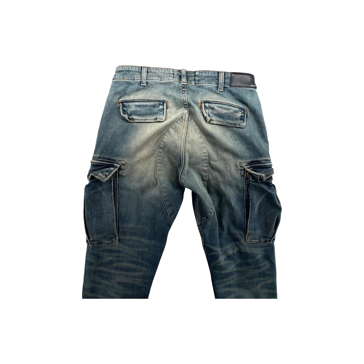 Amiri Patch Denim Cargo Vintage Wash & Black Pants