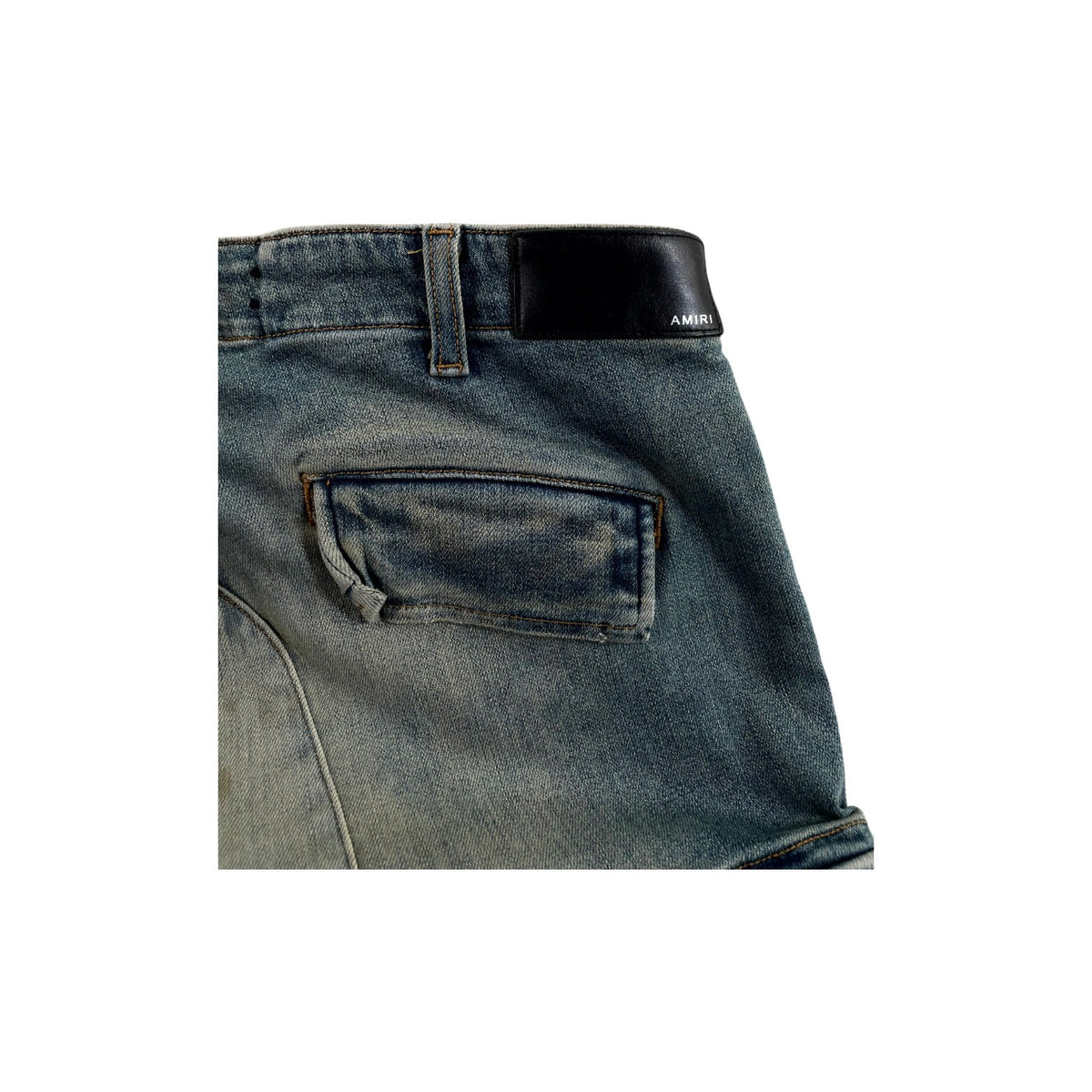 Amiri Patch Denim Cargo Vintage Wash & Black Pants