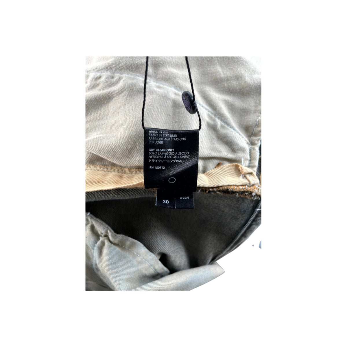 Amiri Patch Denim Cargo Vintage Wash & Black Pants