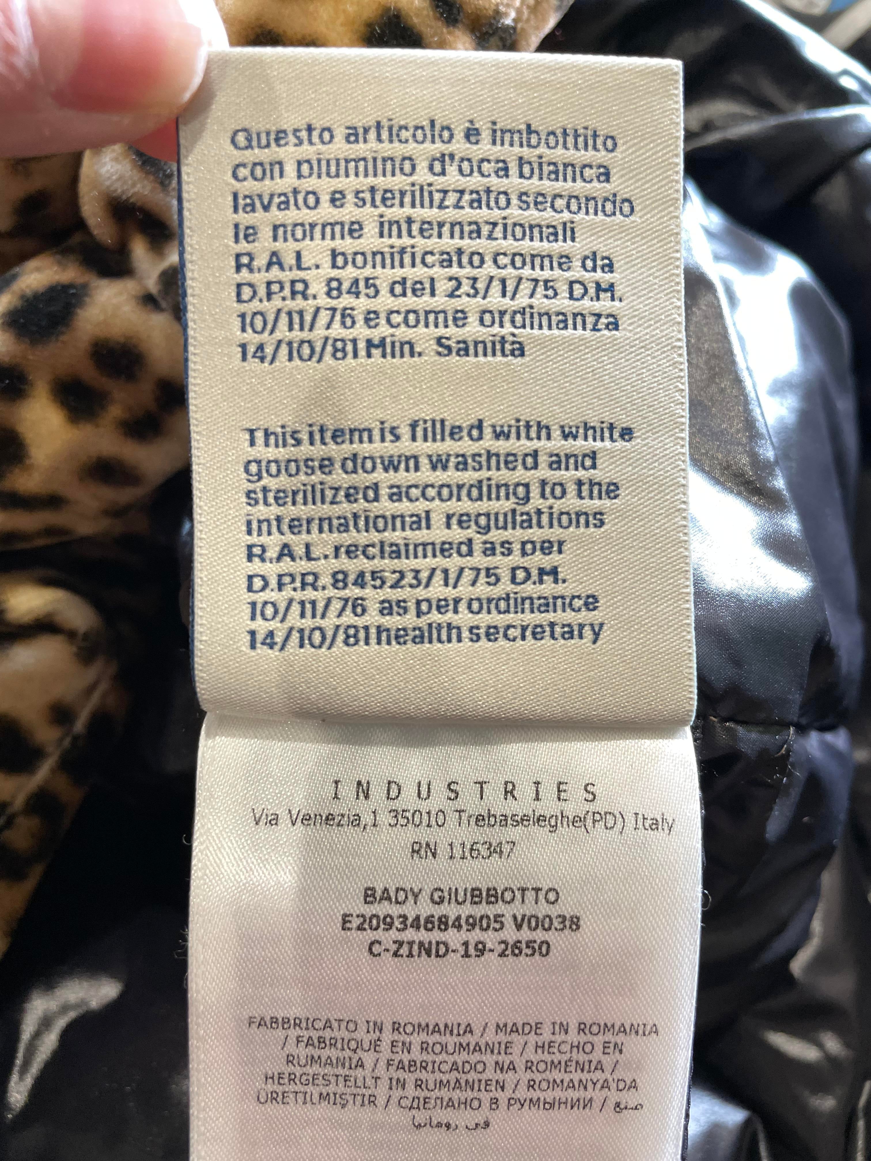 Moncler Cheetah Print Puffer Jacket