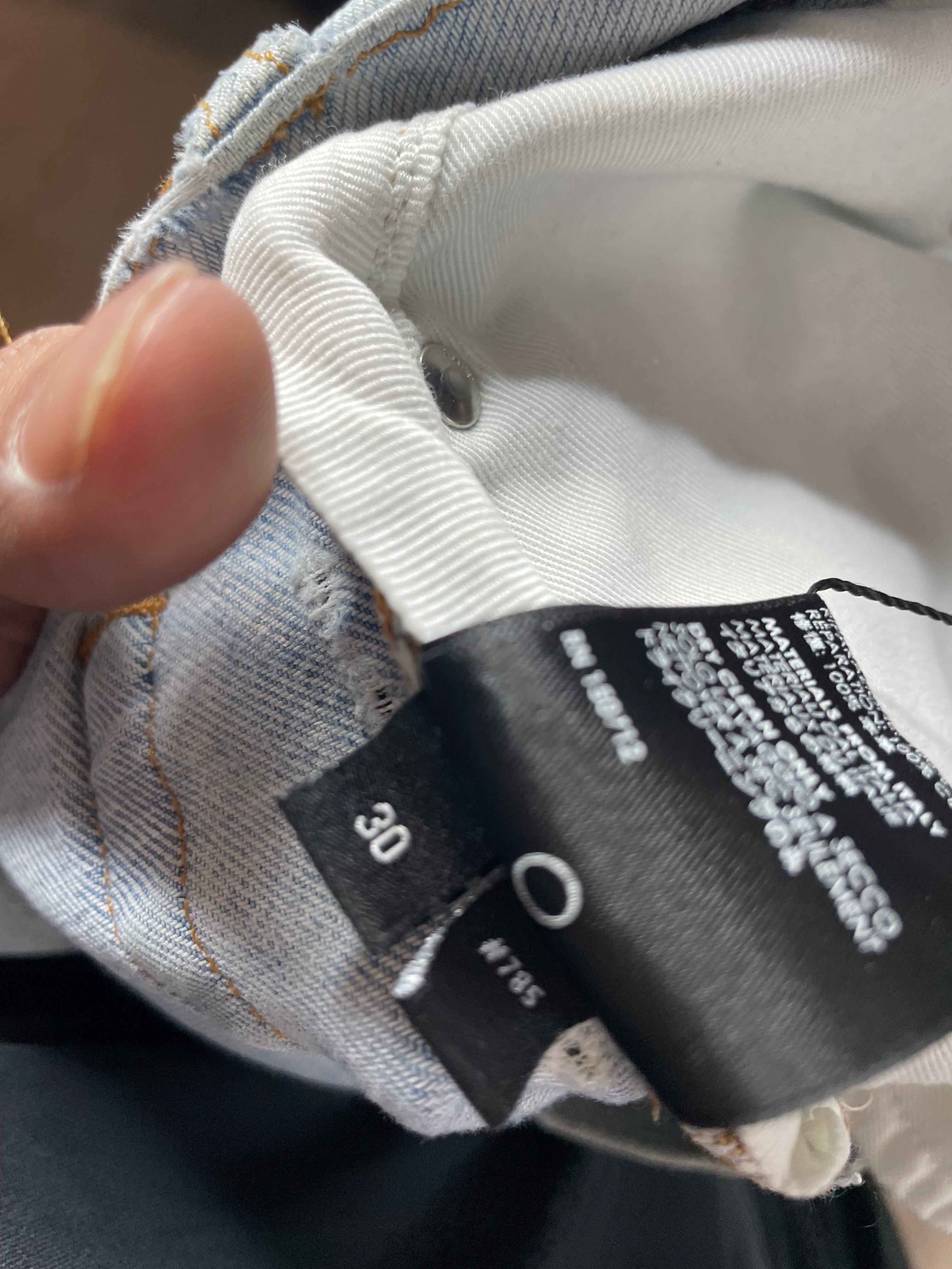 Amiri MX1 Light Wash Zebra Patch (Faded) Used 30 (Tailored)