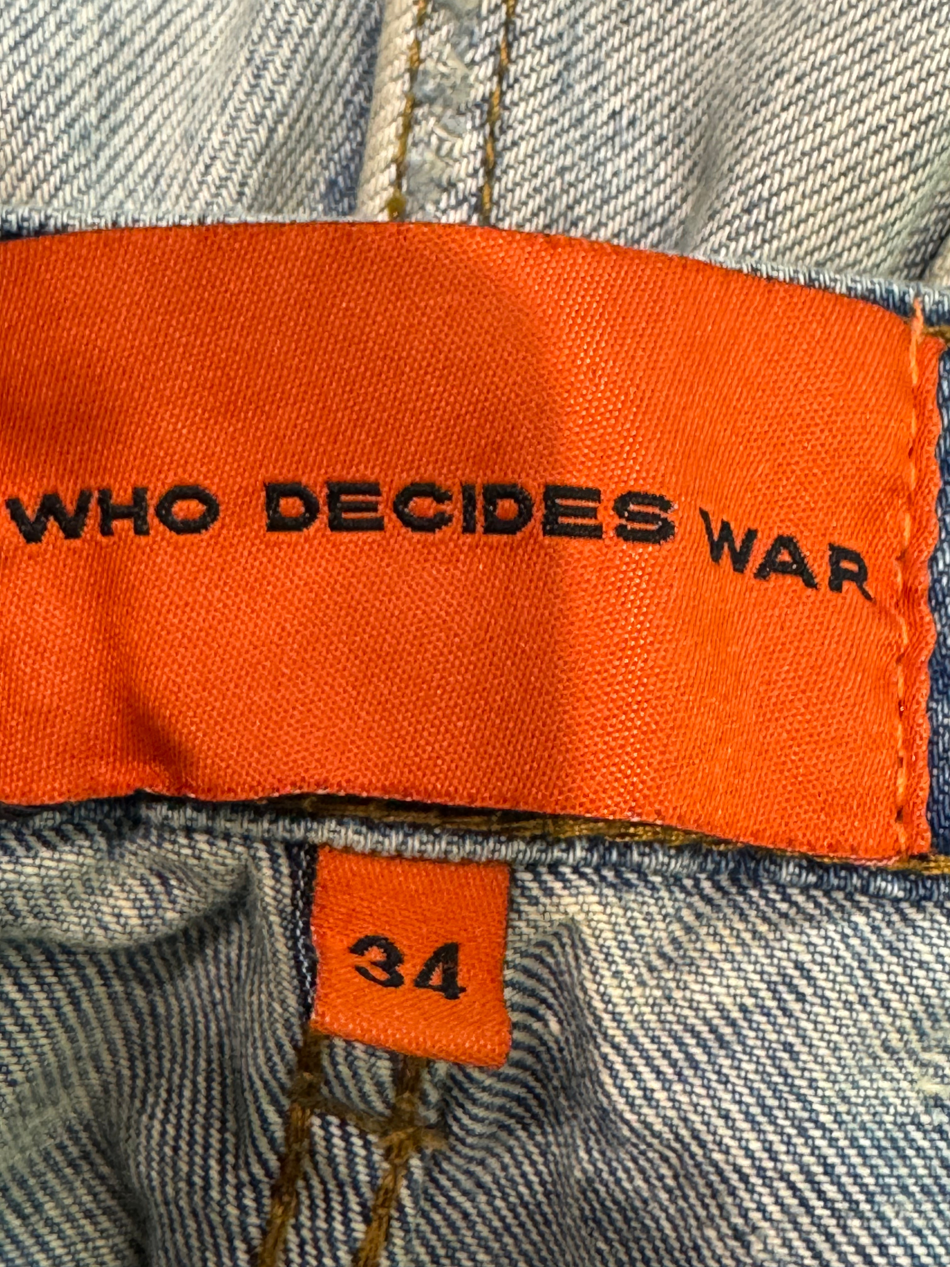 WDW Sunflower Distressed Blue & Yellow Jeans