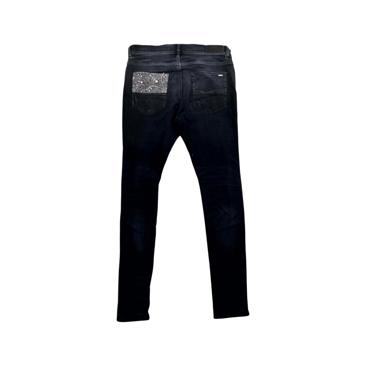 Amiri Paisley Patchwork Black Wash Jeans