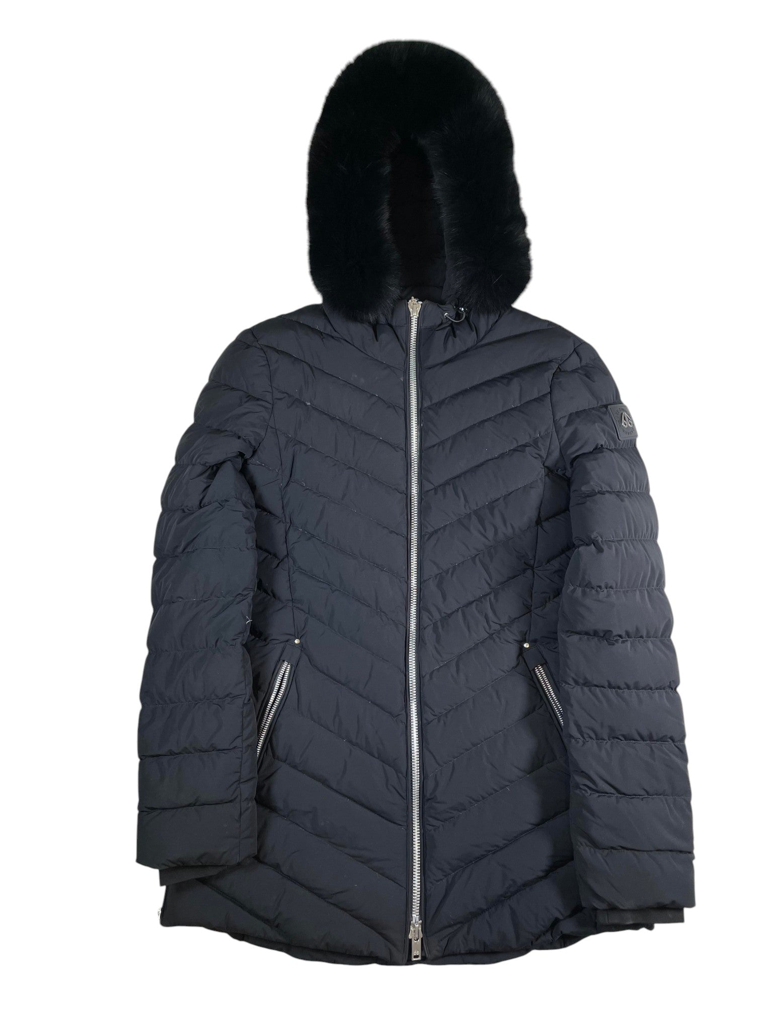 Moose Knuckles Black Fur Parka Jacket