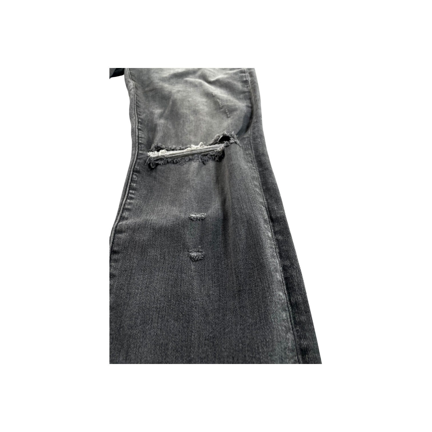 Amiri Plain Thrasher Ripped Grey Jeans