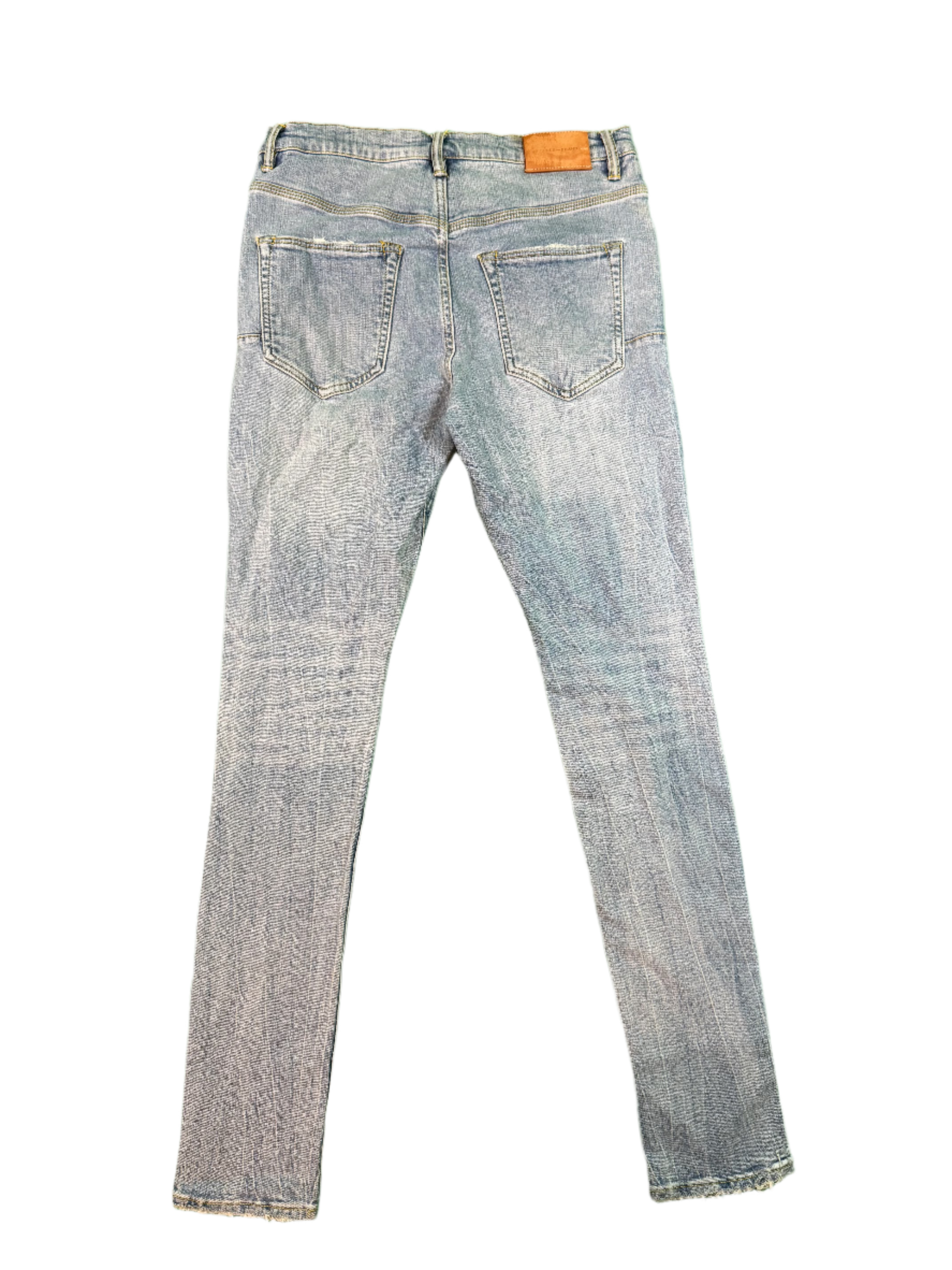 Purple Brand Light Wash Ripped Blue Jeans