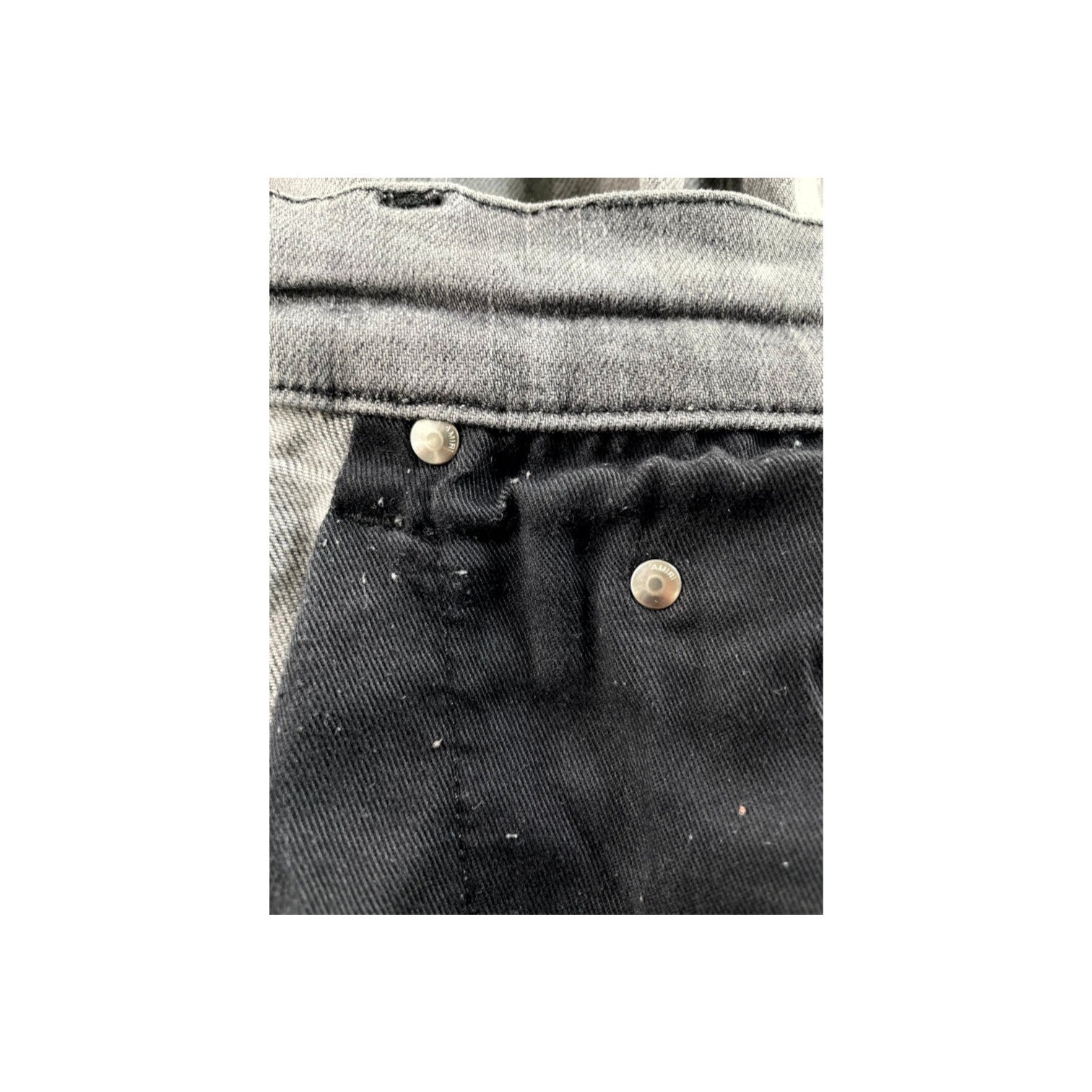 Amiri Plain Thrasher Ripped Grey Jeans