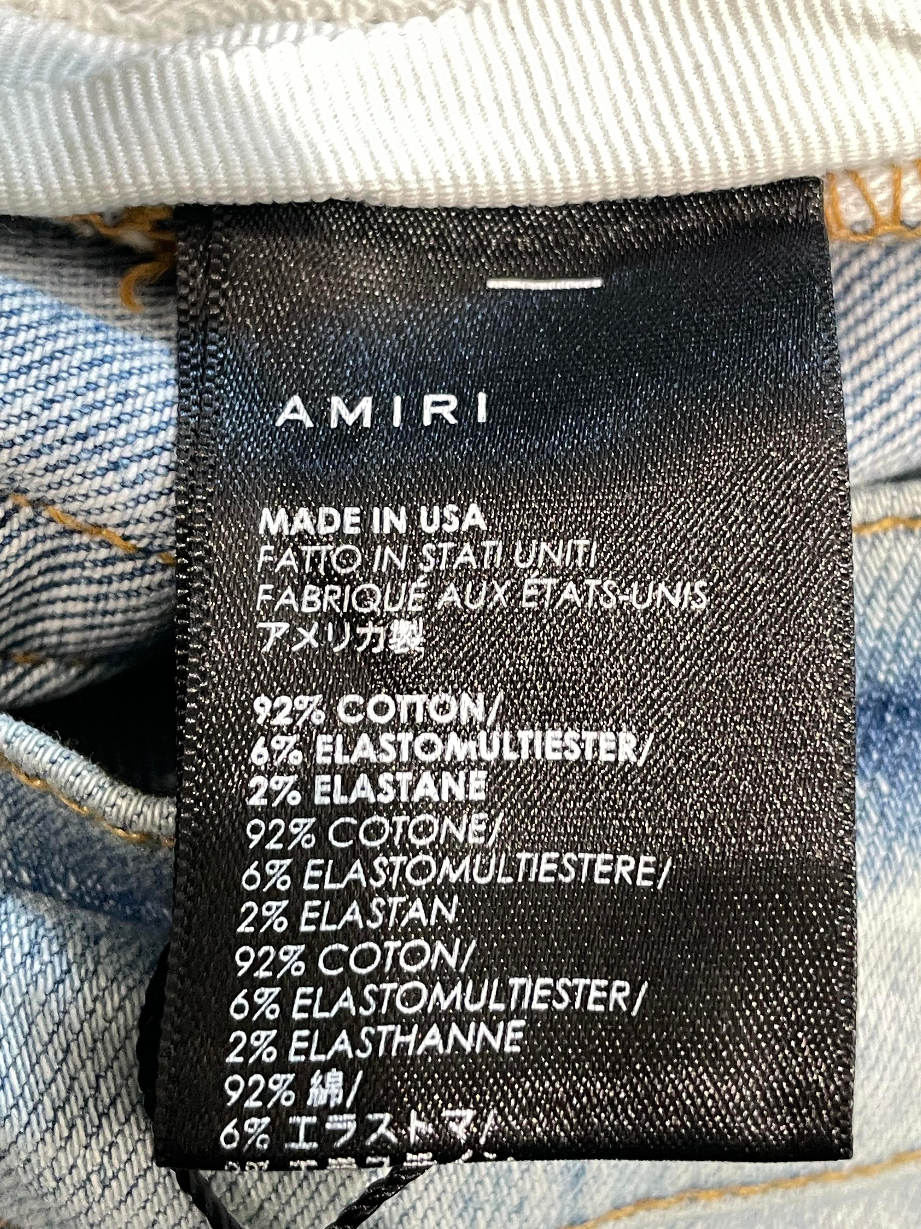 Amiri MX1 Lightwash Acai Patch