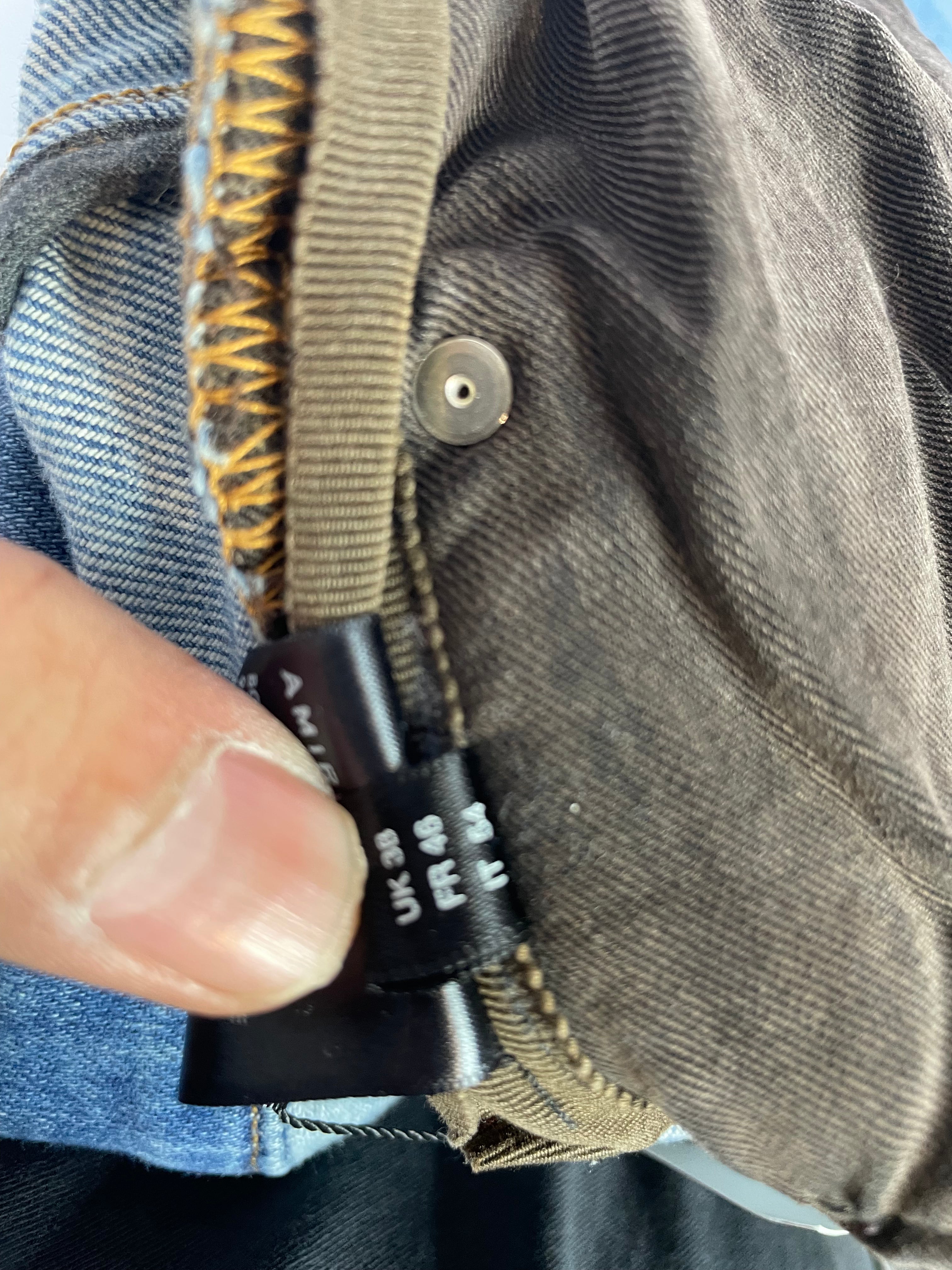 Amiri Plain Thrasher Light Wash Distressed Used 38