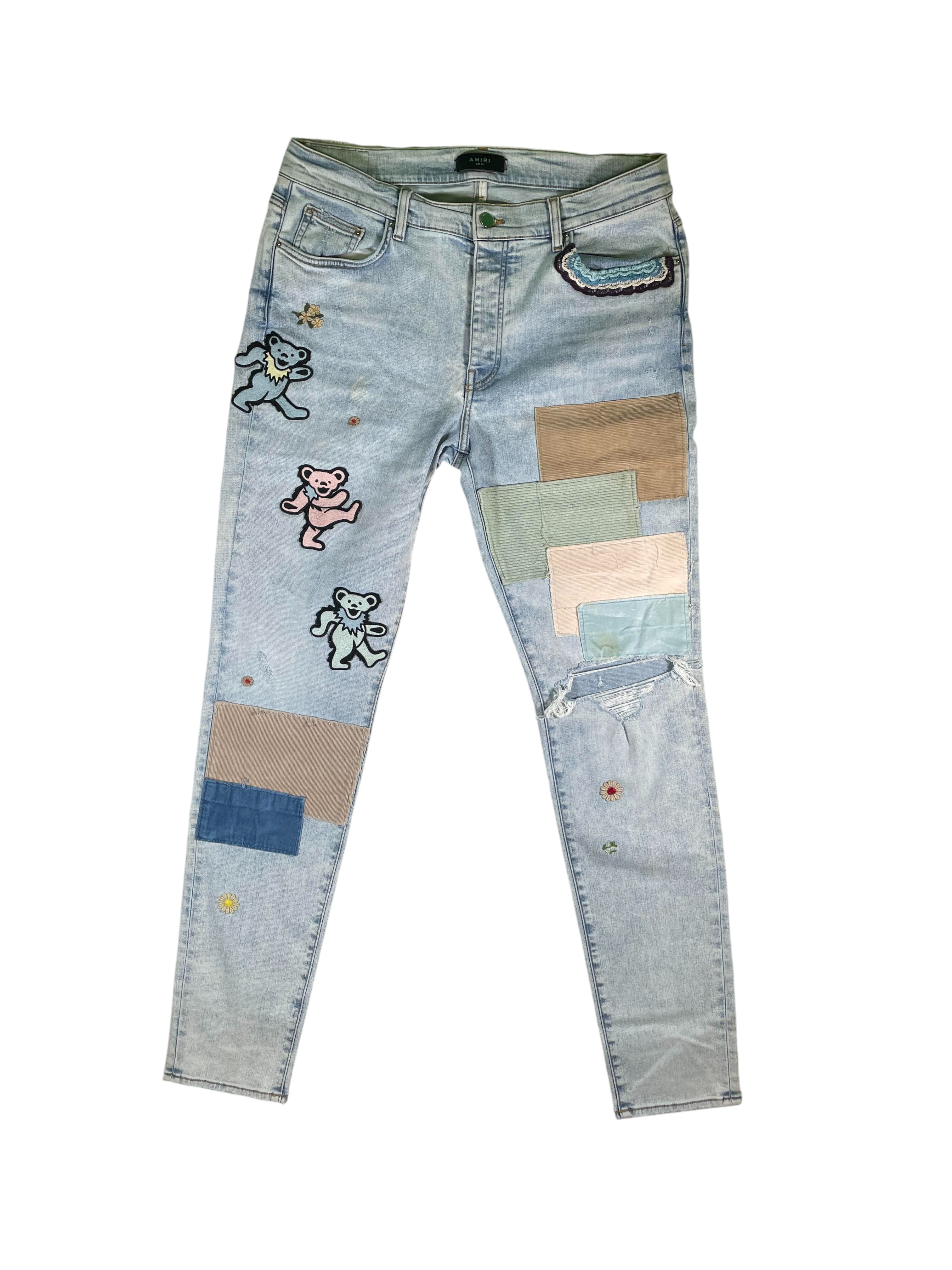Amiri Grateful Dead Light Wash Jeans