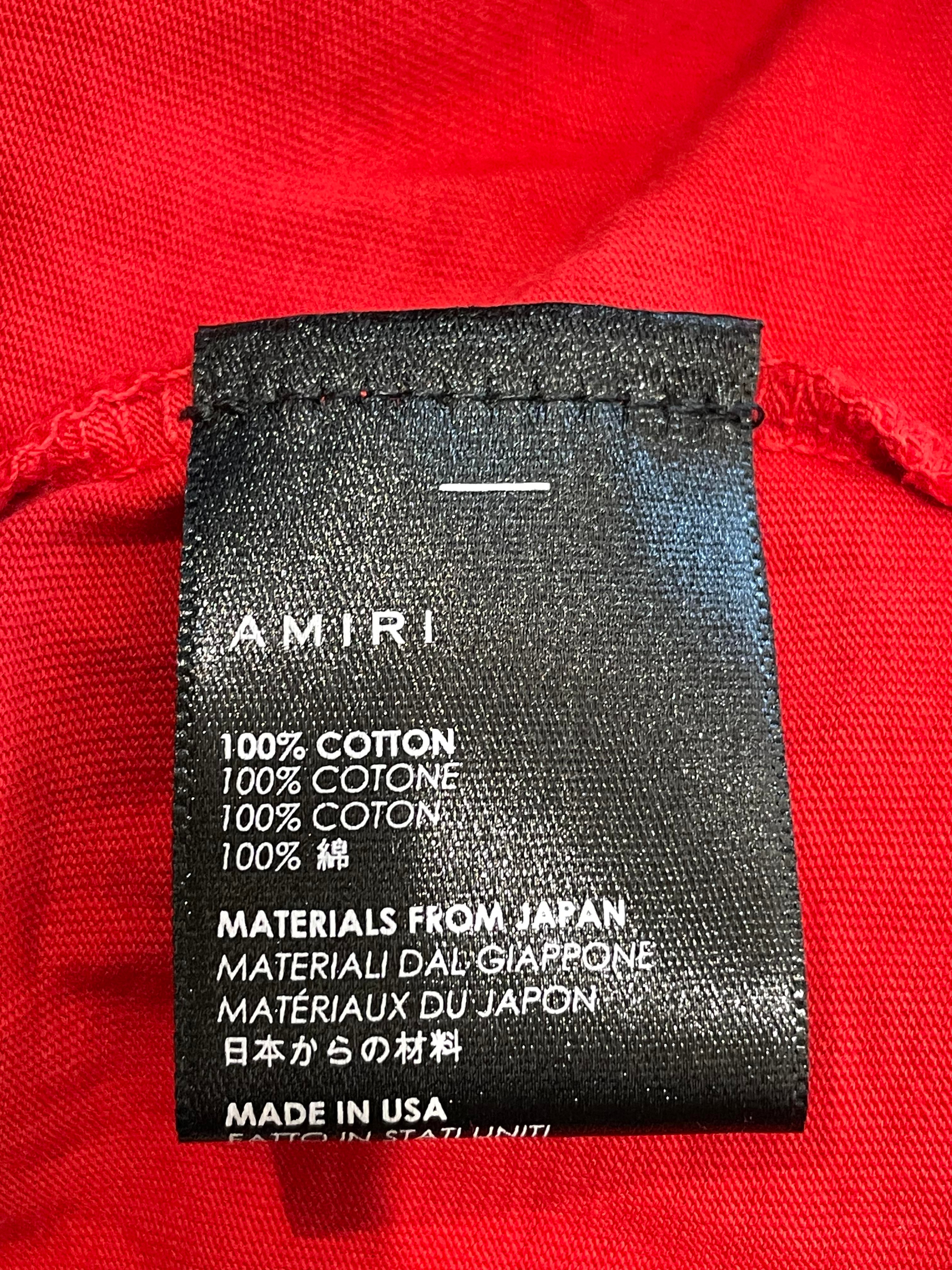 Amiri T Shirt Red Army