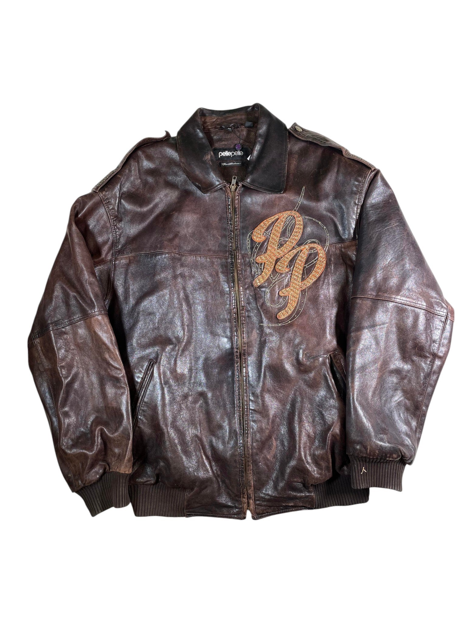 Pelle Pelle Speed Shop Brown Varsity Jacket