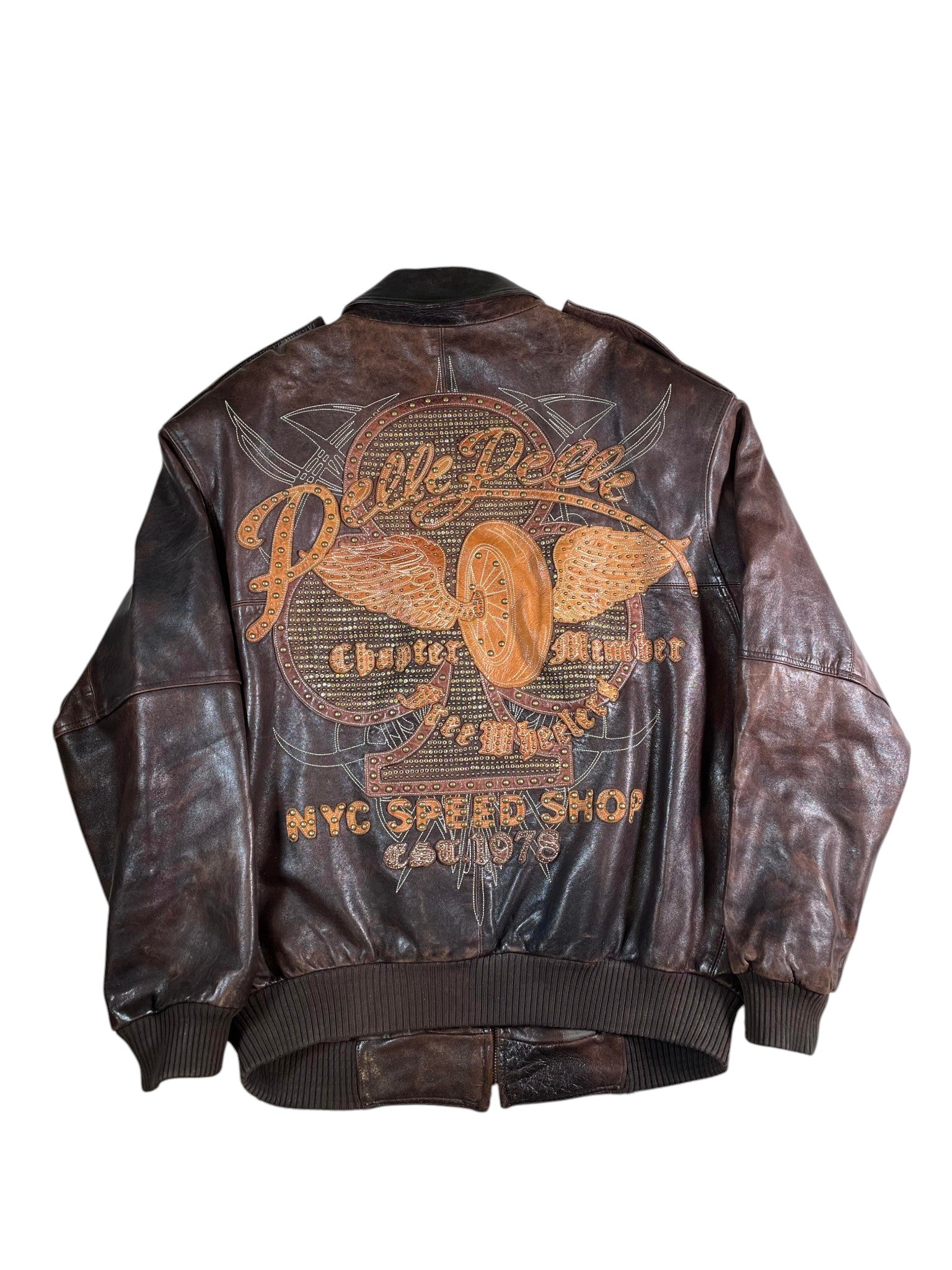 Pelle Pelle Speed Shop Brown Varsity Jacket
