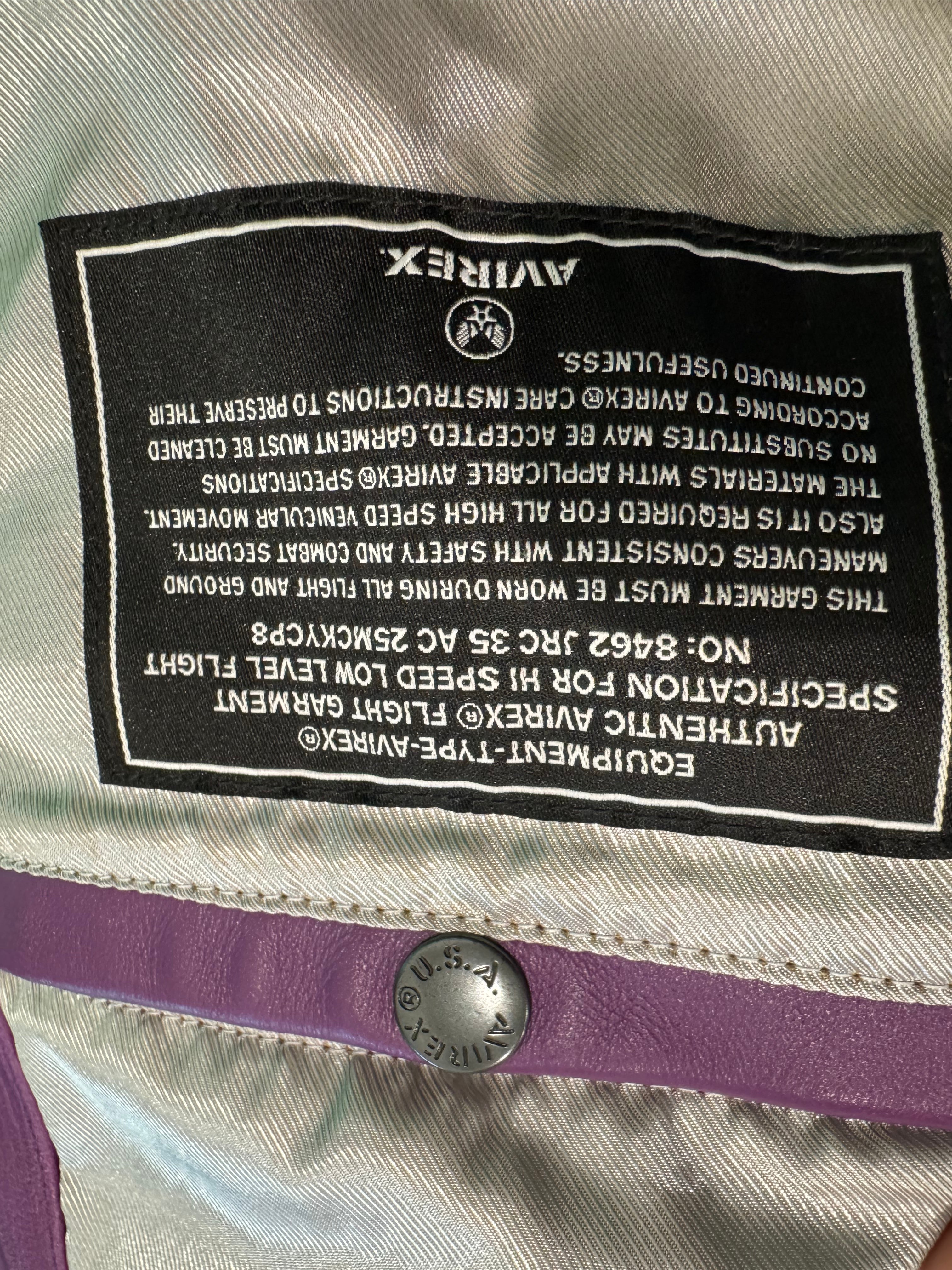 Avirex Purple Varsity Jacket