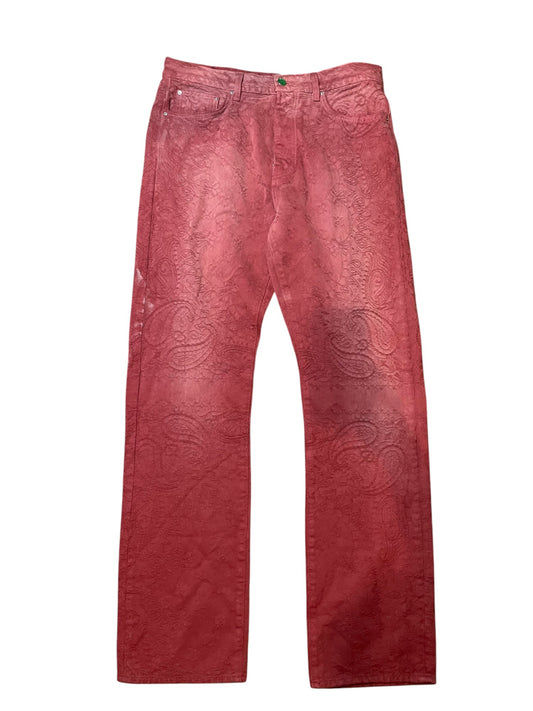 Amiri Red Bandana Thrasher Jeans