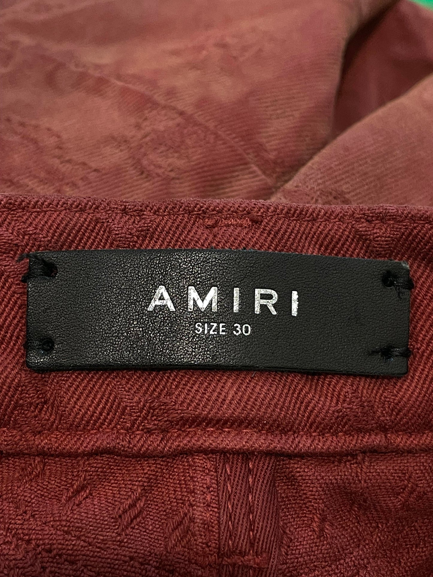 Amiri Red Bandana Thrasher Jeans