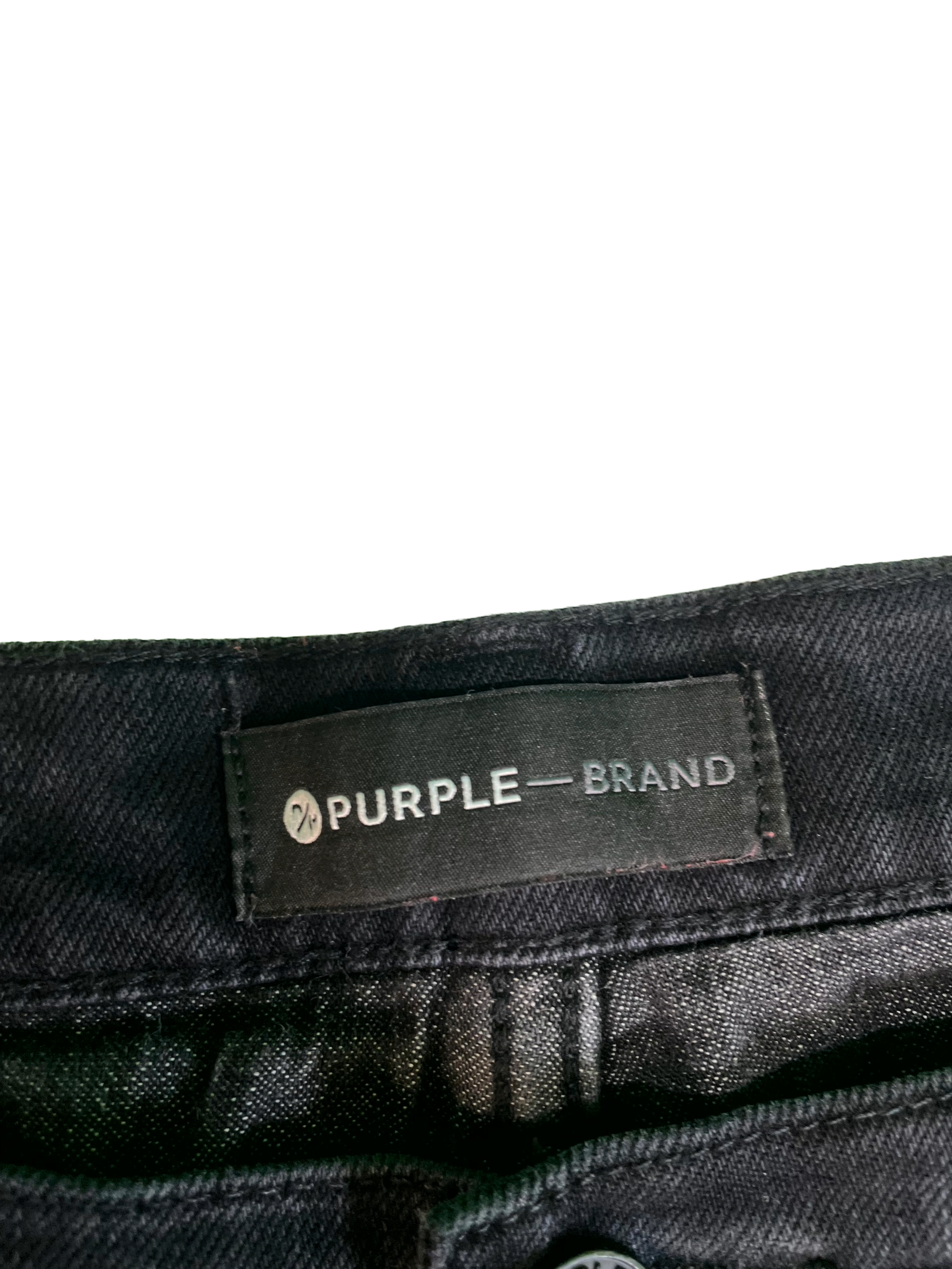 Purple Brand Splatter Black Jeans
