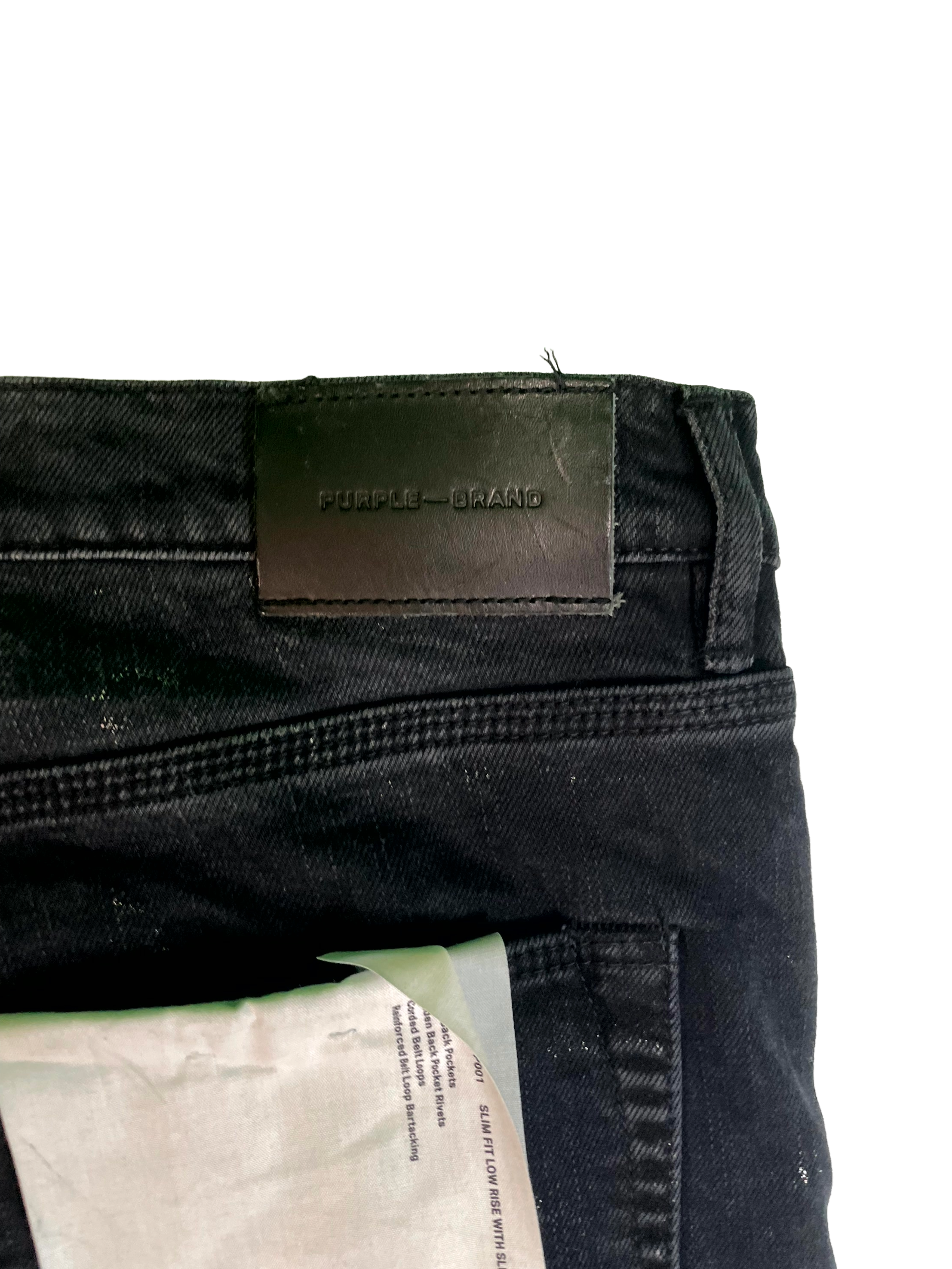 Purple Brand Splatter Black Jeans