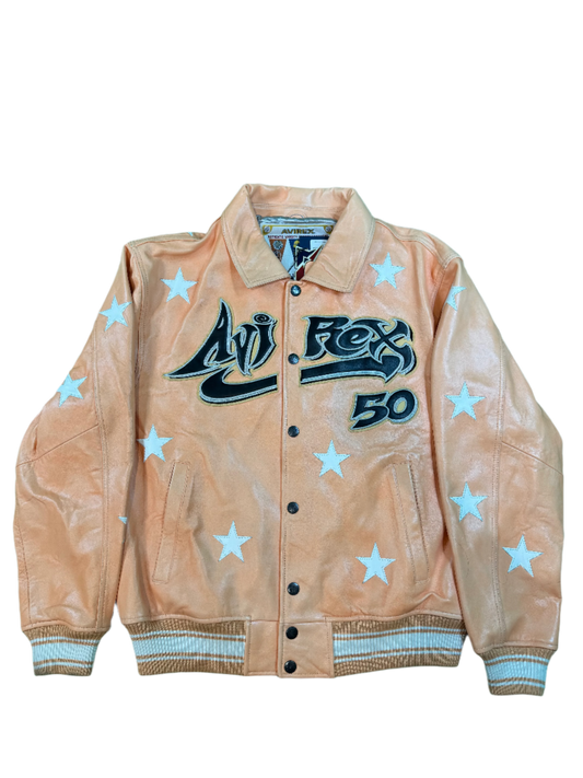 Hellstar x Avirex Icon Orange Varsity Jacket